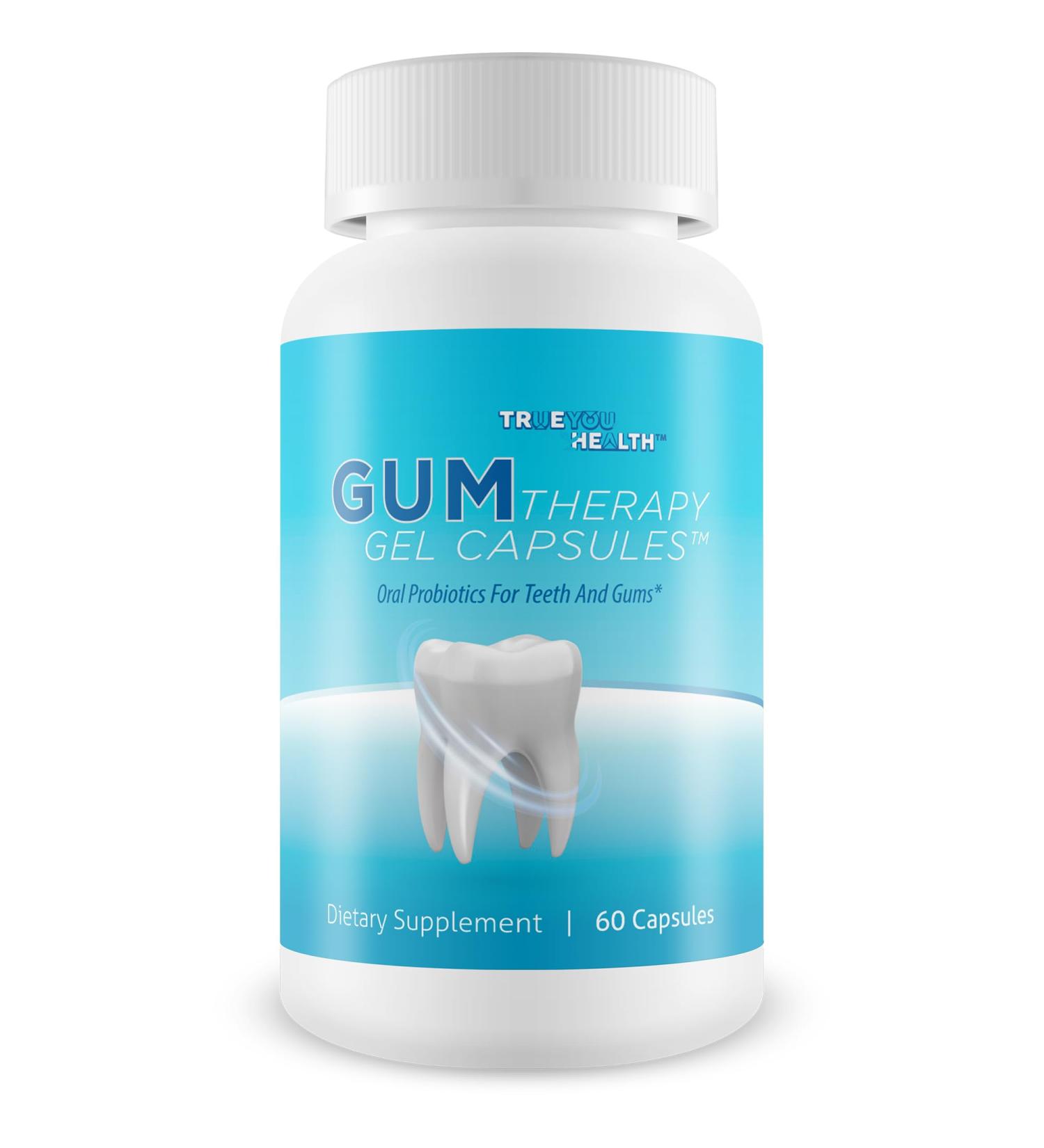 Gum Therapy Gel Capsules - Our Best Gum & Teeth Support Probiotic - Oral Dental Probiotics Gum Health Supplements - Gum & Teeth Probiotic - Our Best Oral Probiotics for Teeth and Gums - Gum Supplement - Buy Online on GoSupps.com