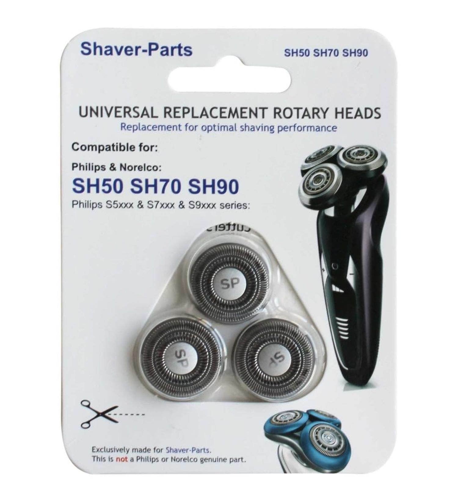 Alternative/compatible shaving heads model SH50 SH70 SH90 fits/suits for S5000, S6000, S7000 and S9000 shavers.