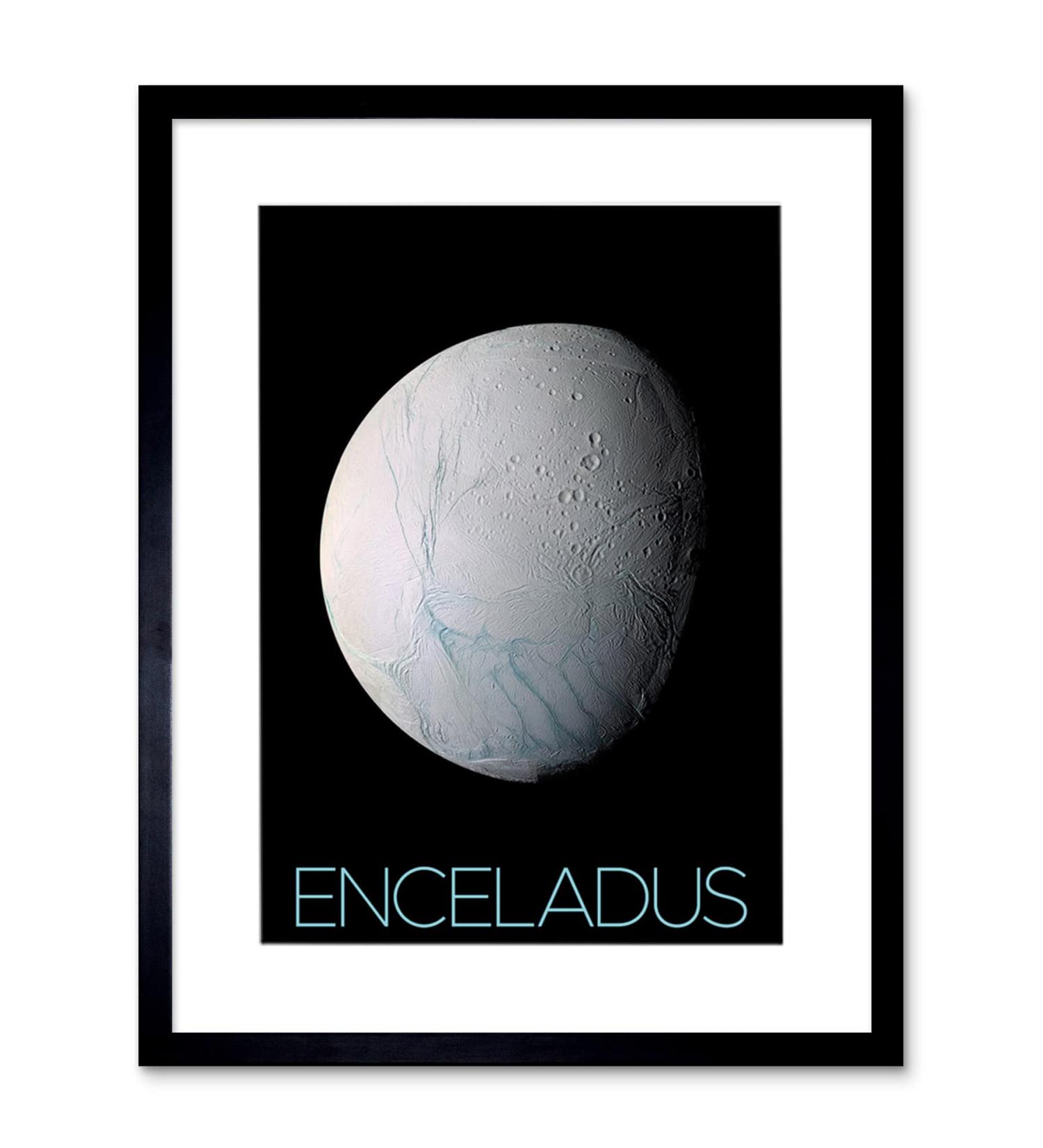 NASA Enceladus Artwork | Framed Wall Art Print 12x16 - Ice Oceans of Saturn's Moon - Buy Online on GoSupps.com
