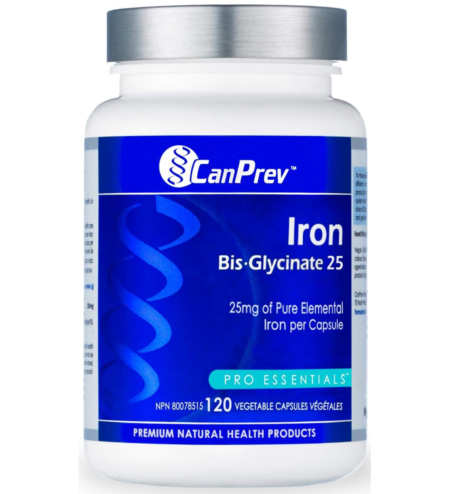 CanPrev Iron Bis-Glycinate 25 | 120 VegCaps - Buy Online on GoSupps.com