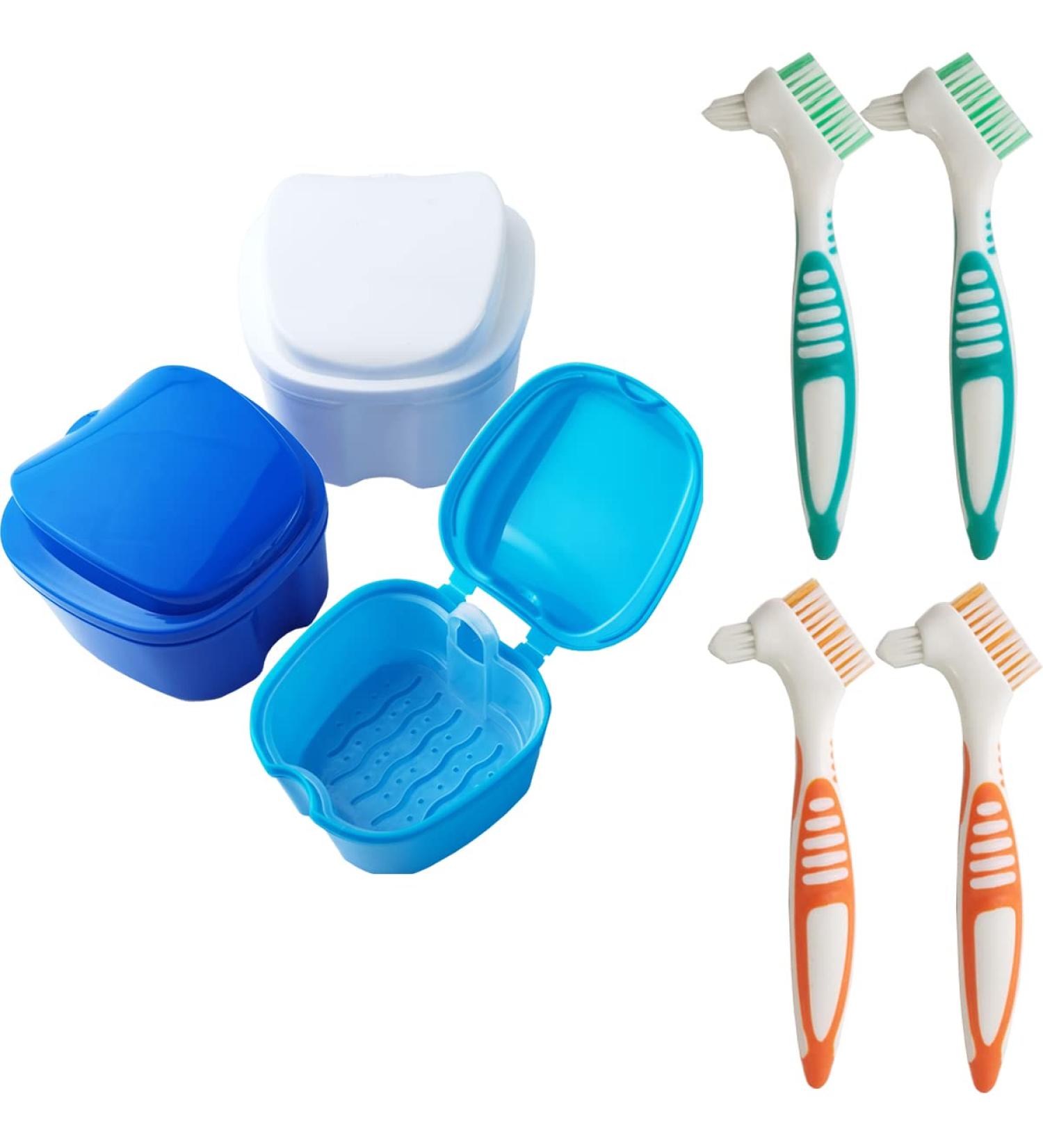 Denture Care Set: GXXMEI 3PCS Denture Case with Toothbrush - Buy Online on GoSupps.com