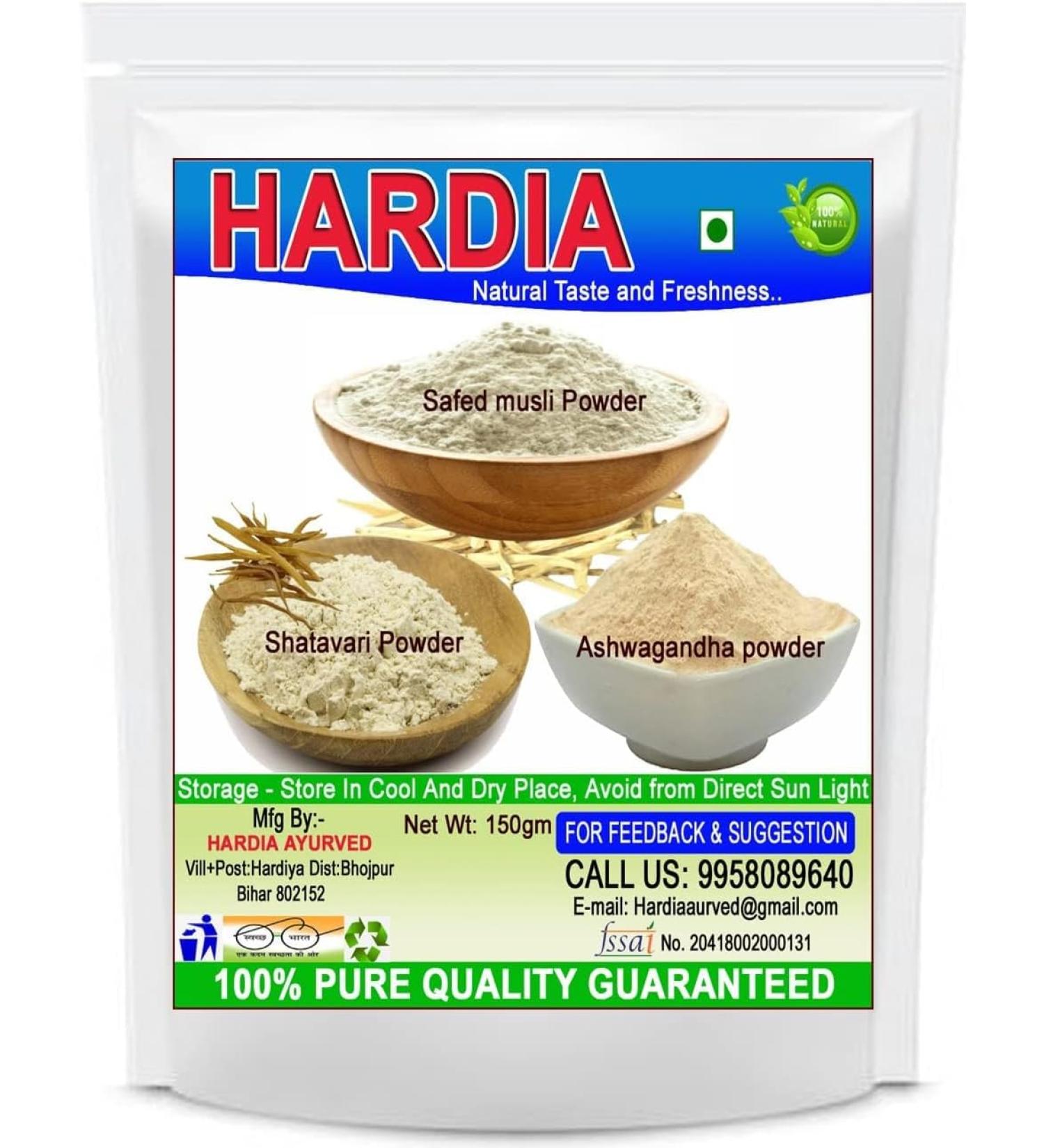 Yang Yang Hardia Ashwagandha Safed Musli Shatavari Churan Poudre 150 g Combo Lot of 2. - Buy Online on GoSupps.com