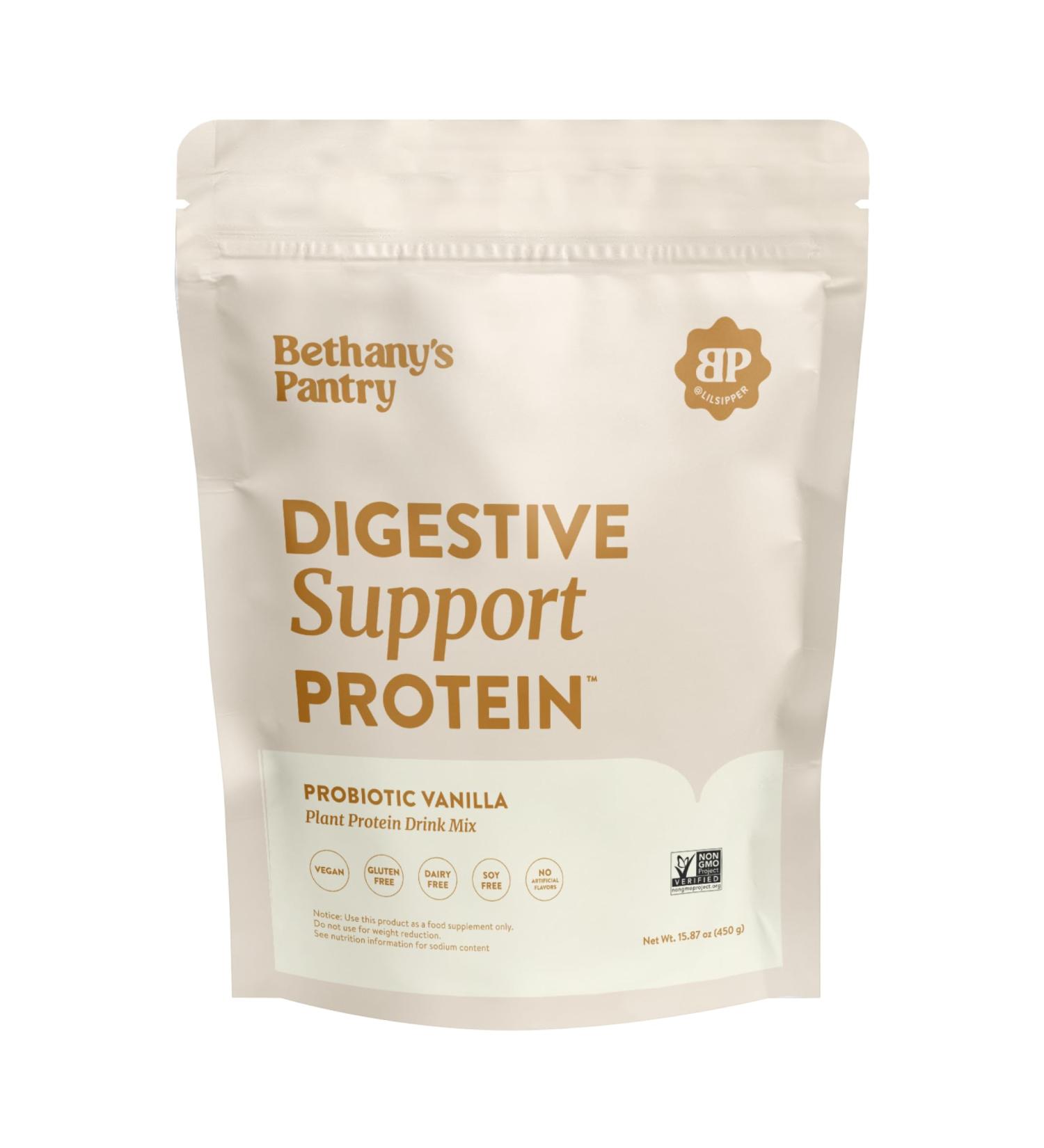 Nuzest Bethany's Pantry Digestive Support Protein - Probiotics for Digestive Health Clean Lean Protein - Premium Vegan Pea Protein Powder Plant Based - 20 Servings 1 Pound (Pack of 1) - Vanilla - Buy Online on GoSupps.com