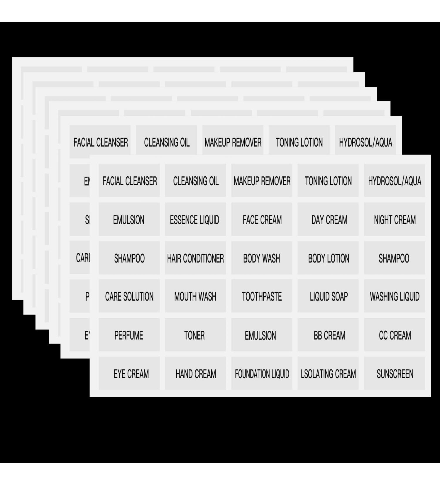 KSIWRE 300 PCS Waterproof Labels for Travel Size Bottles Clear Bathroom and Beauty Organization Labels Travel Bottle Labels for Shampoo Conditioner Lotion Cream Refillable Bottle Stickers - Buy Online on GoSupps.com