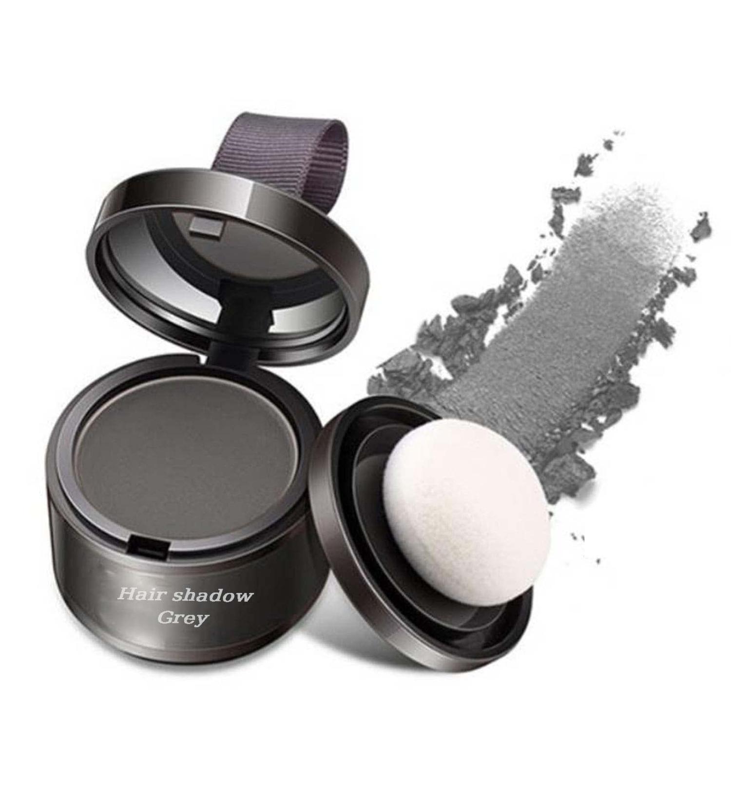 Instant Hairline Shadow Powder for Quick Grey Hair Coverage - Root Concealer Dye for Eyebrows, Beard, and Thin Hair - Windproof & Sweatproof Hairline Powder for Women and Men (Grey) - Buy Online on GoSupps.com