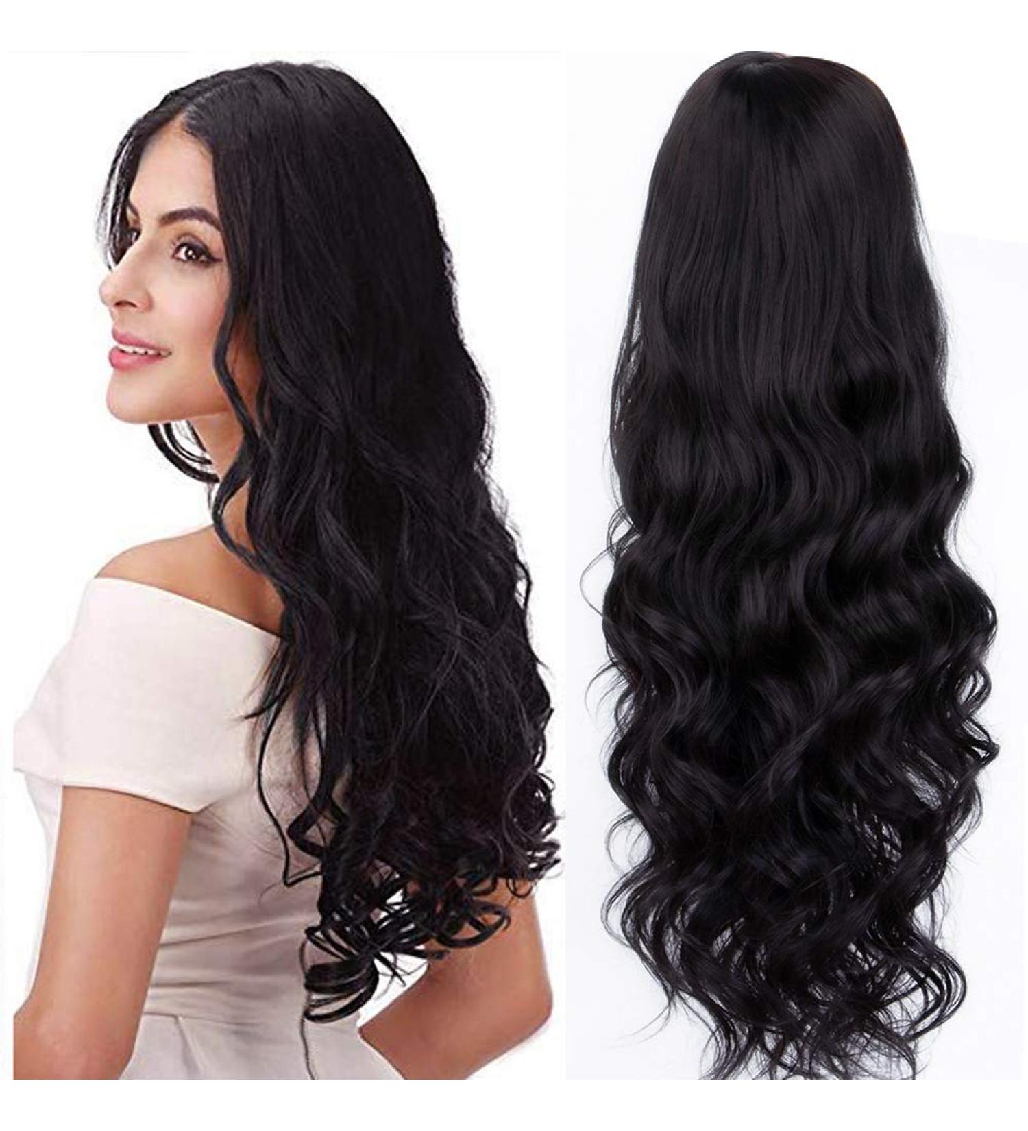 Remehi 3/4 Half Wig Hair Extension - 200g 20 Inch 100% Remy Real Hair Natural Black (1B) - Clip-In Corrugated Parts for Ultimate Volume - Buy Online on GoSupps.com