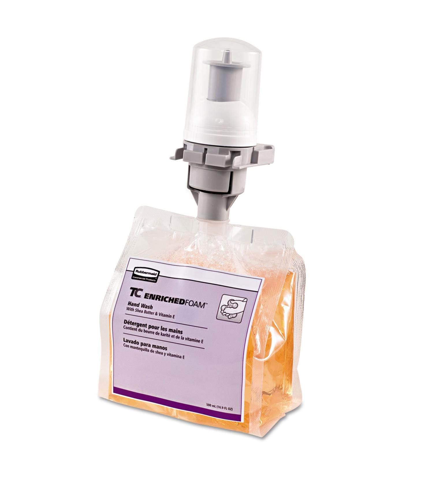 Rubbermaid 3486571 Enriched-Foam Soap Refill 1300mL Vanilla/White Peach 3/Carton