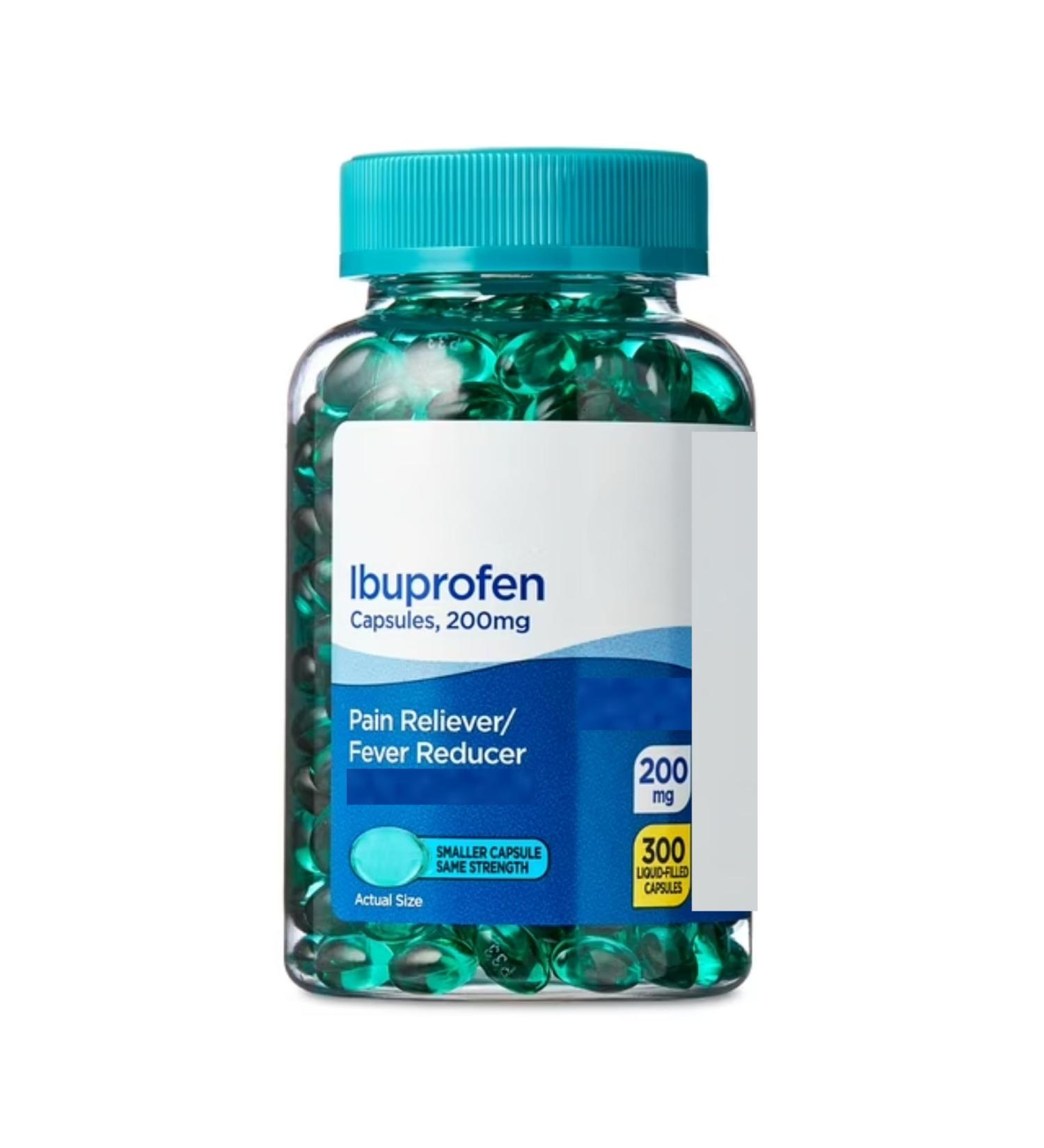 SEDLAV Ibuprofen Mini Liquid Filled Softgel Capsules 200 mg Pain Relief & Fever Reducer 300 Count Compare to GELS Minis Active Ingredient Sticker