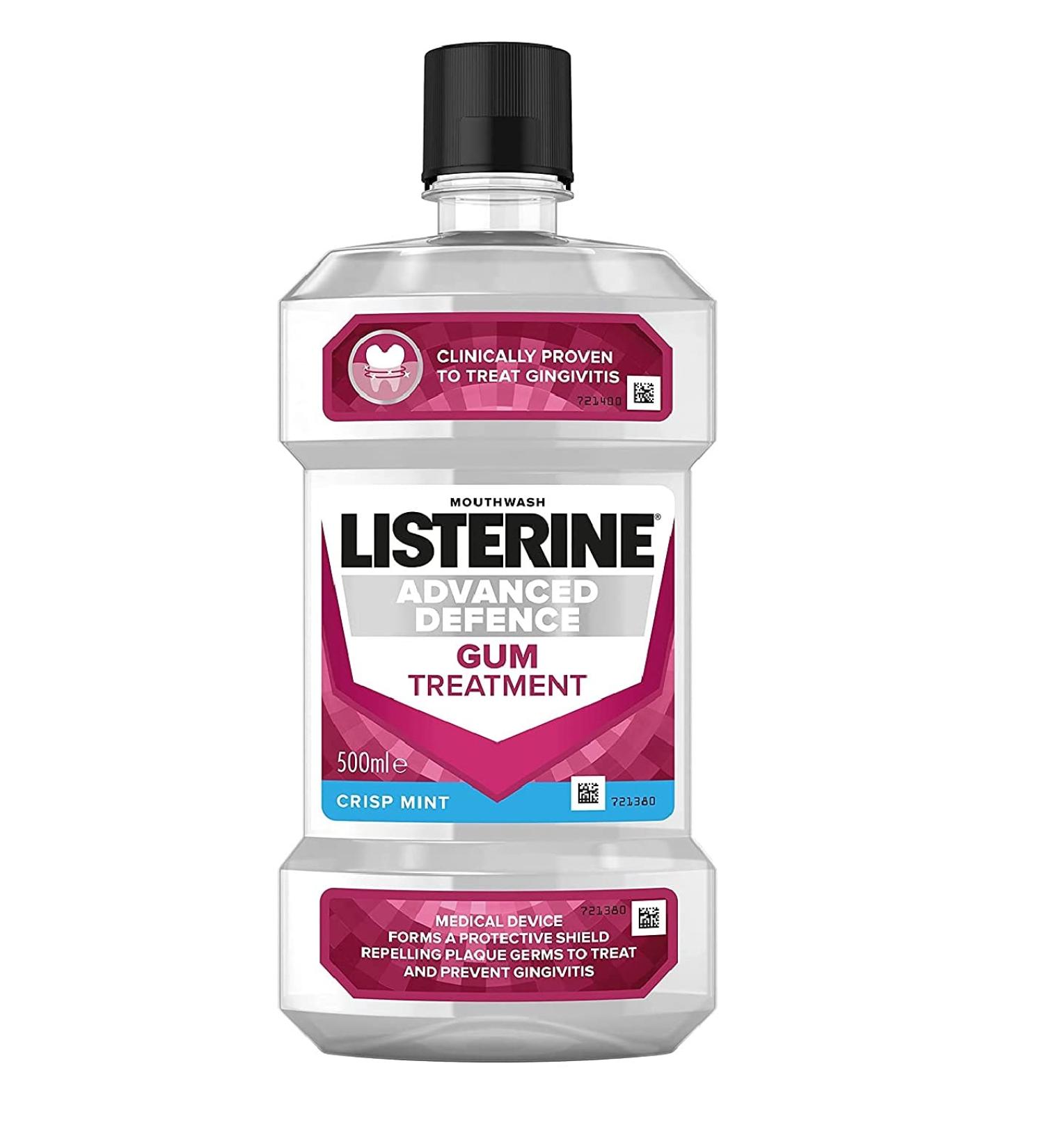 Listerine Advanced Defence Gum Treatment 500ml - Buy Best Mouthwash Online | International Shipping Available - Buy Online on GoSupps.com