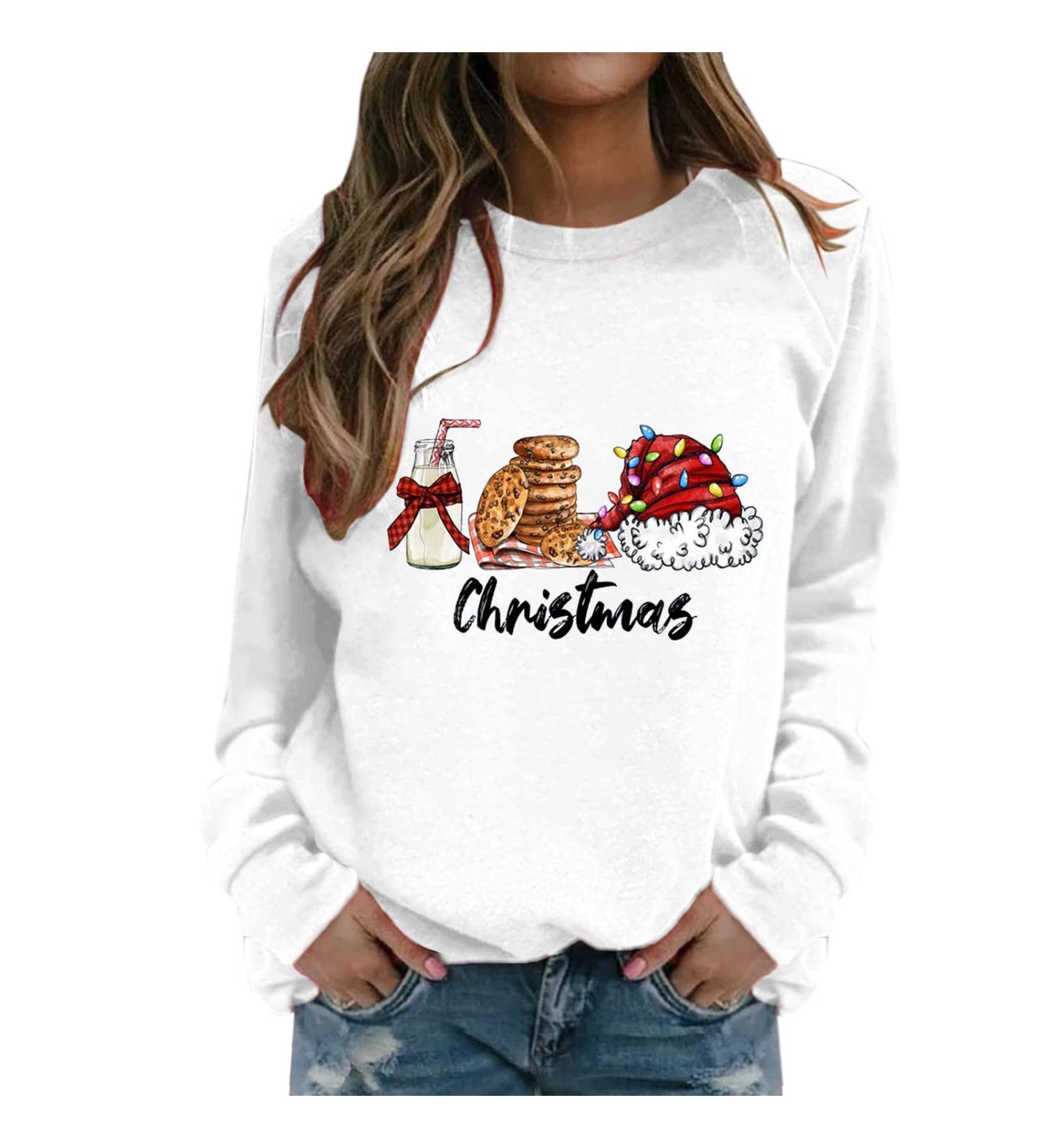 Shop Genetic Women's Christmas Sweater - Rudolph Reindeer Elf Hooded Sweatshirt | Winter V-Neck Santa Claus Design - Buy Online on GoSupps.com