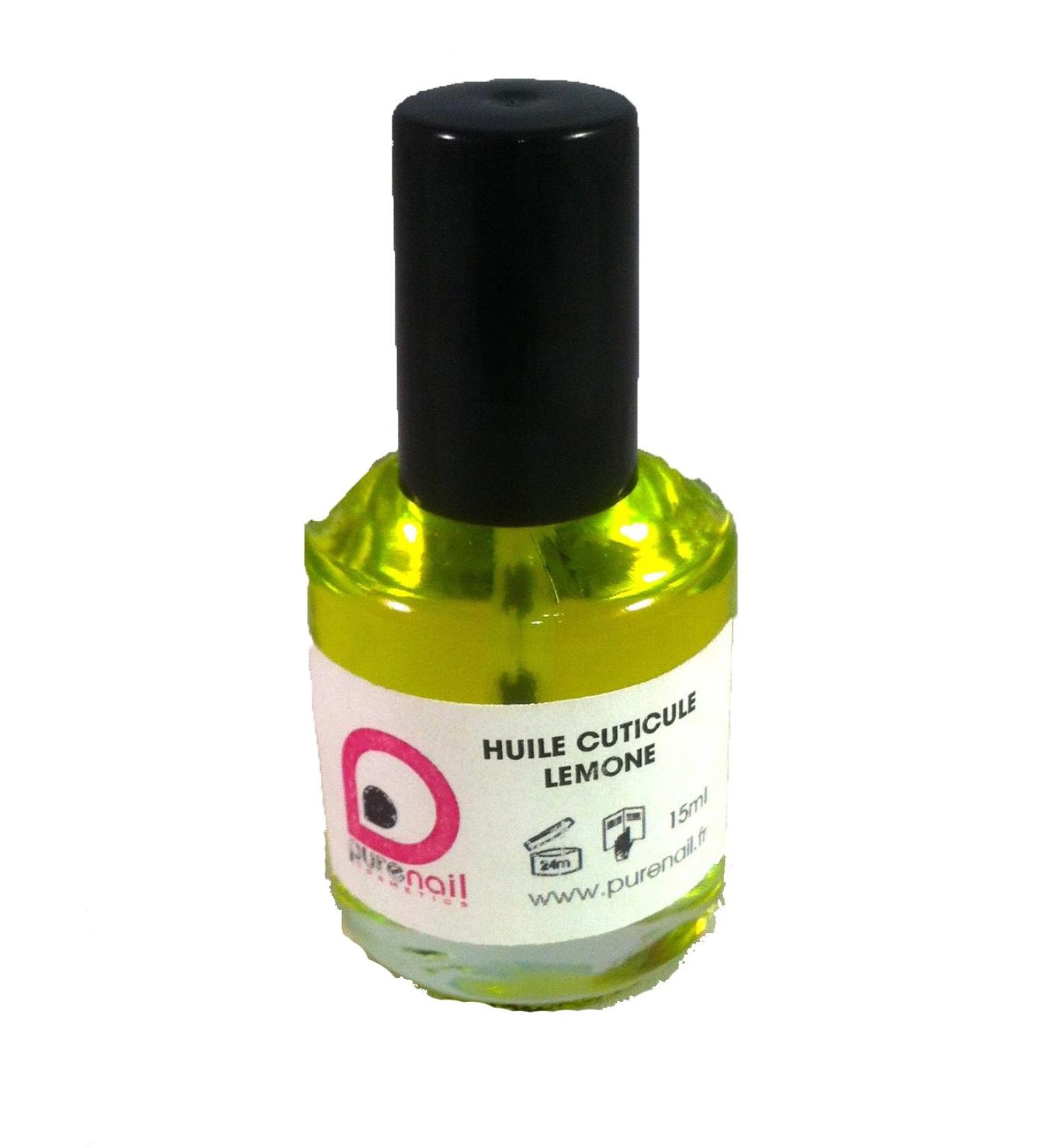 Nourishing oil for cuticles, repairing care, Purenail, 15 ml bottle, Lemon scent