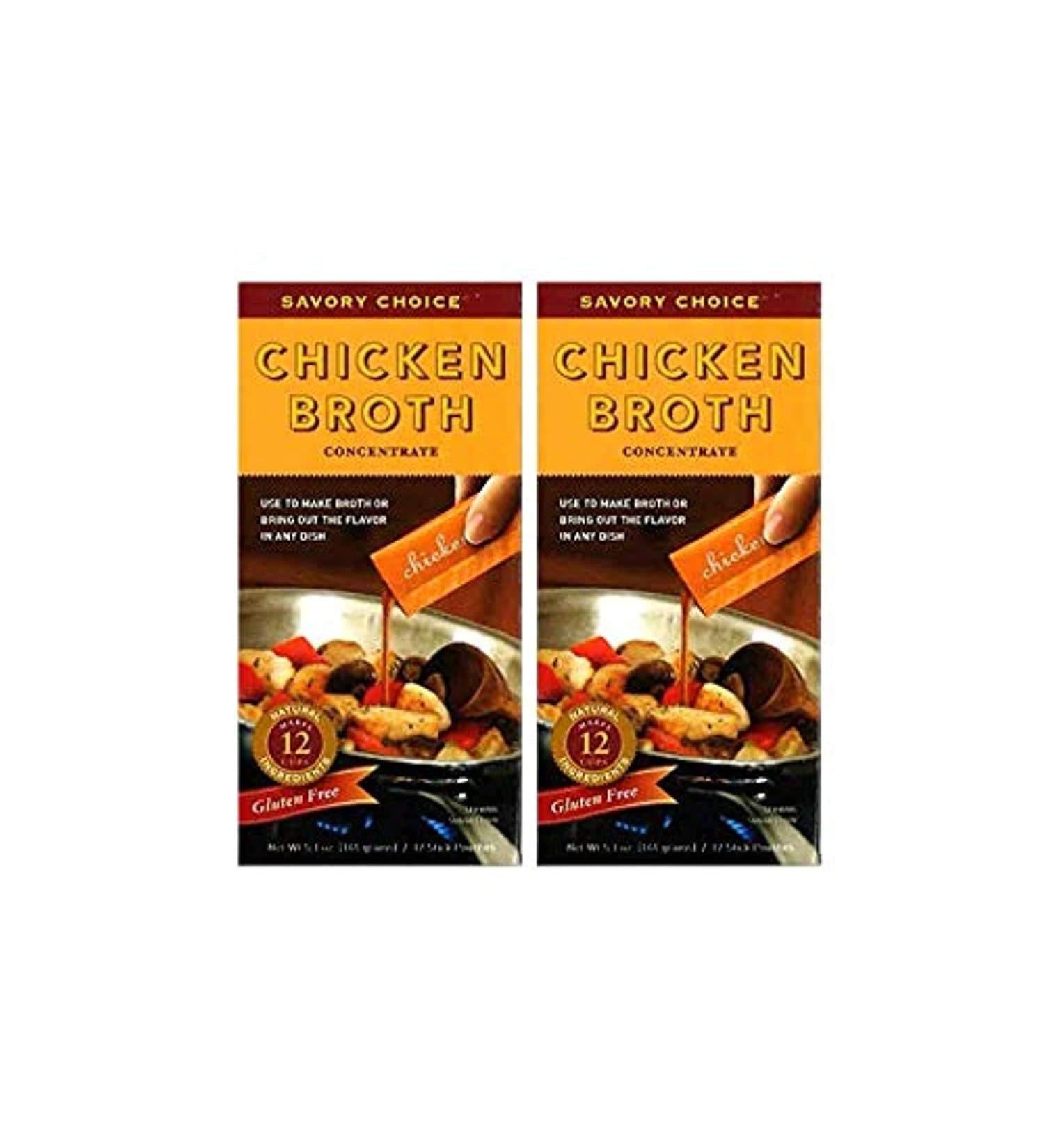 Savory Choice Chicken Broth Concentrate 5.1oz (Pack of 2) - Rich Flavour Boost - Buy Online on GoSupps.com