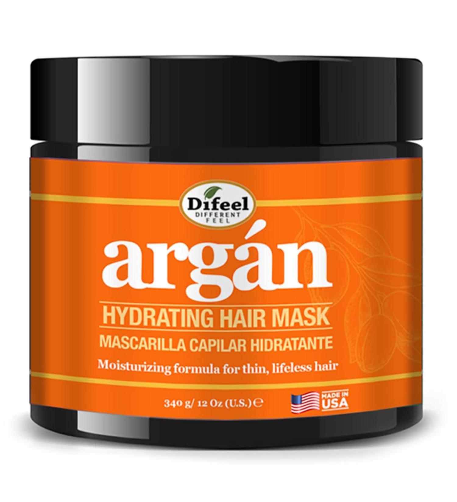 Difeel Argan Hydrating Hair Mask 12 oz - Deep Conditioner for Dry & Damaged Hair | Intense Hydration & Repair - Buy Online on GoSupps.com