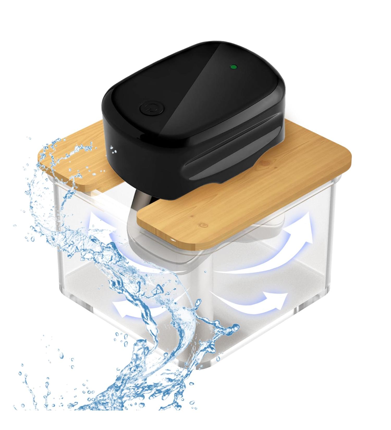 Doohoeek Bamboo Shaver Rinse Stand - Compatible with Skull Shaver Pitbull Gold PRO & Silver PRO - Keep Blades Dry & Clean - Eco-Friendly Bamboo - Buy Online on GoSupps.com