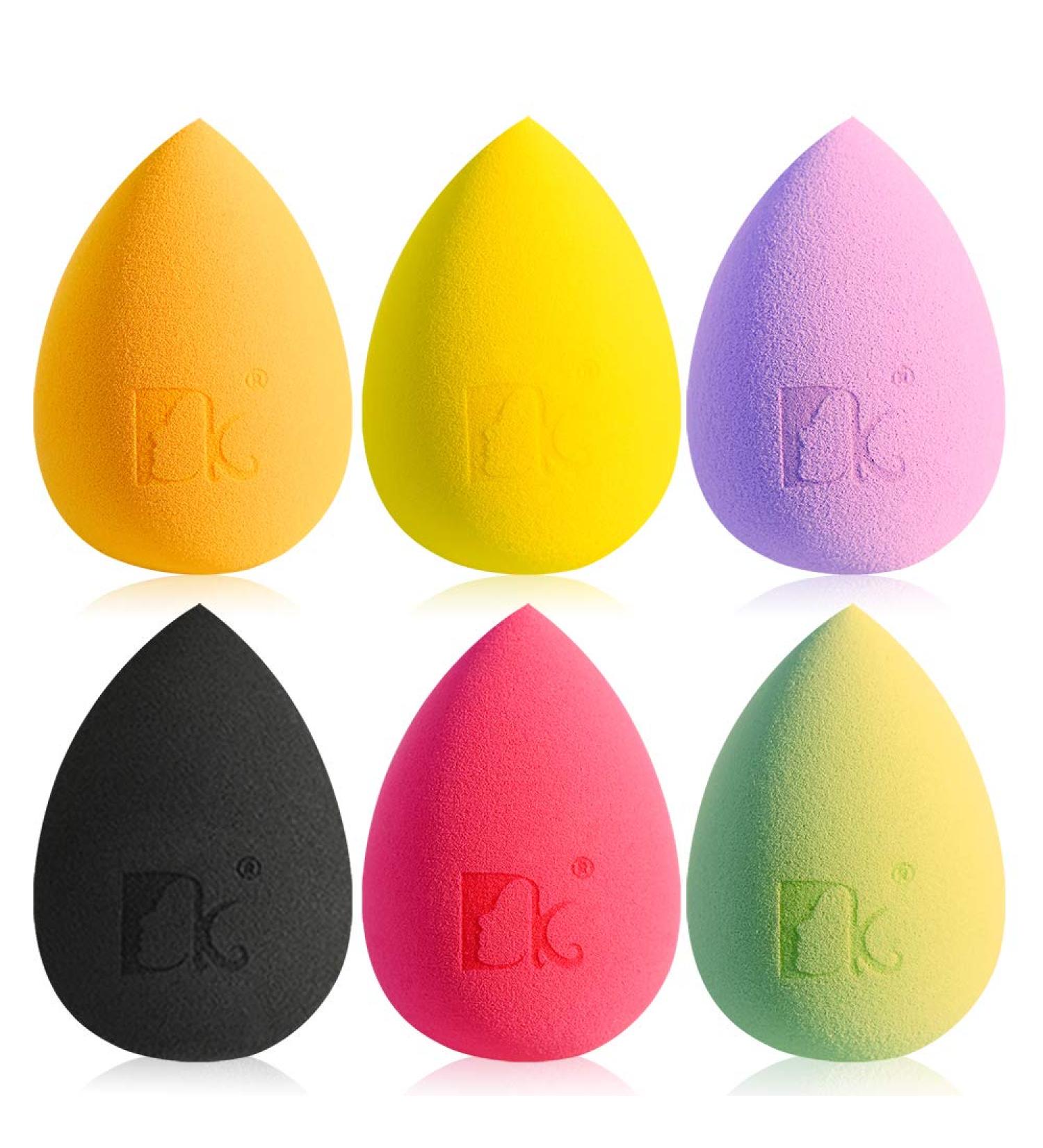 Dolovemk 6 Parts Makeup Sponge Mixer Set - Latex-Free Liquid Foundation Sponges in 6 Colors | Handmade Drop Shape Beauty Tools - Buy Online on GoSupps.com