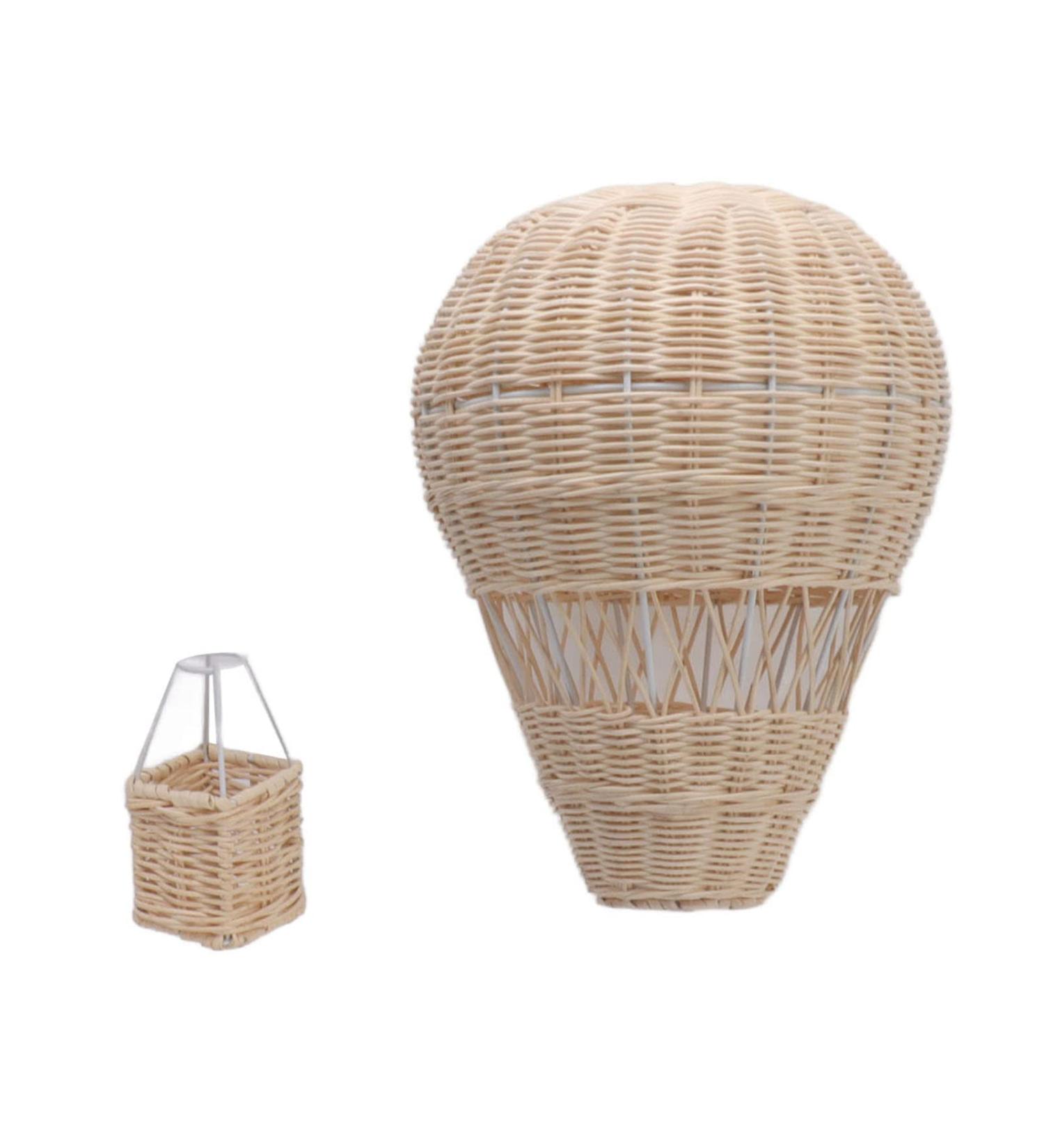 Handcrafted Woven Hot Air Balloon Wall Decor | Rattan Hanging Decor for Kids' Rooms Weddings Parties & More - Ideal Photo Prop & Romantic Decor - Buy Online on GoSupps.com