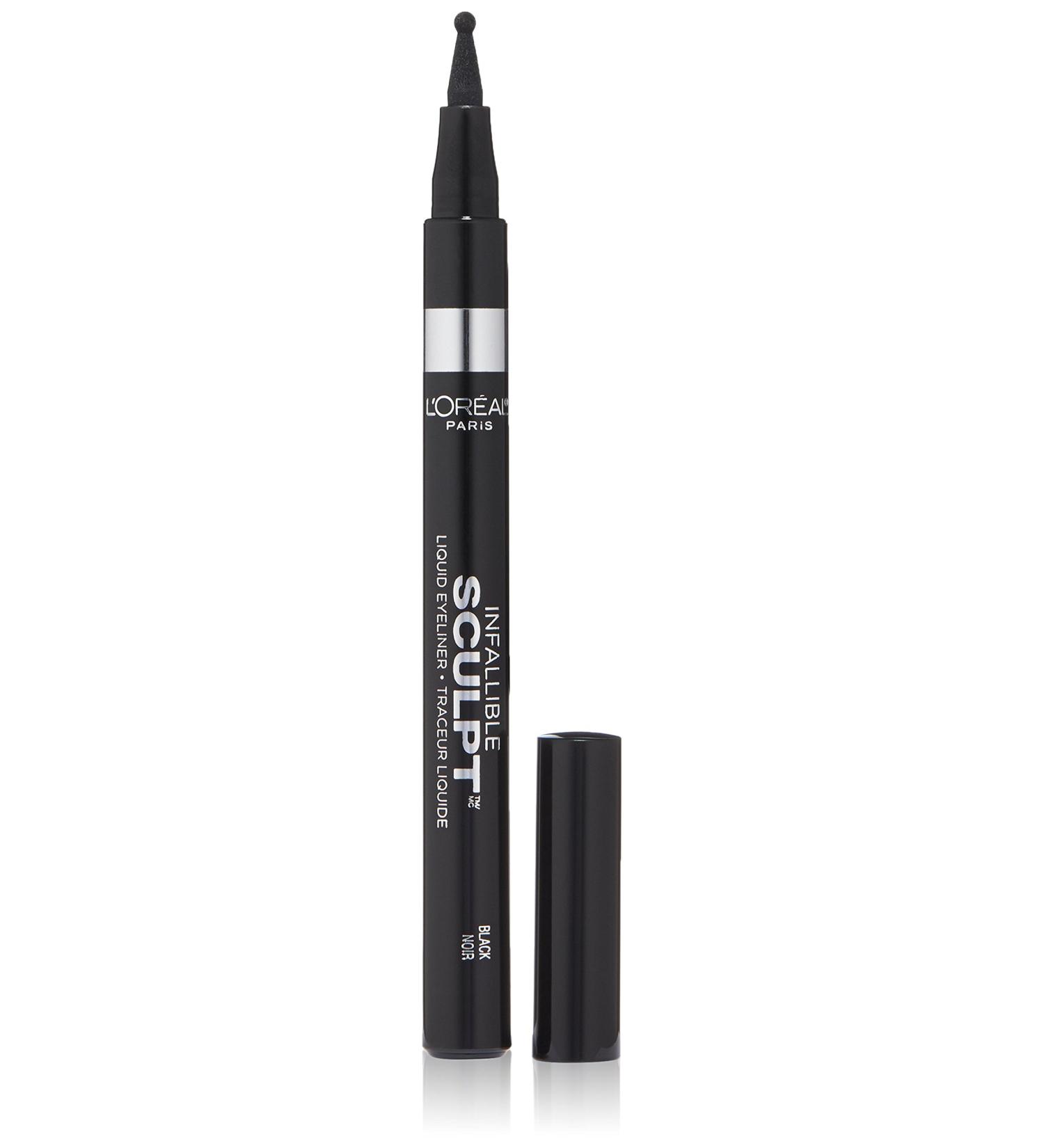 L'Oreal Paris Infallible Sculpt Liquid Eyeliner Black 0.056 fl oz (Packaging May Vary) 9.07 Gram