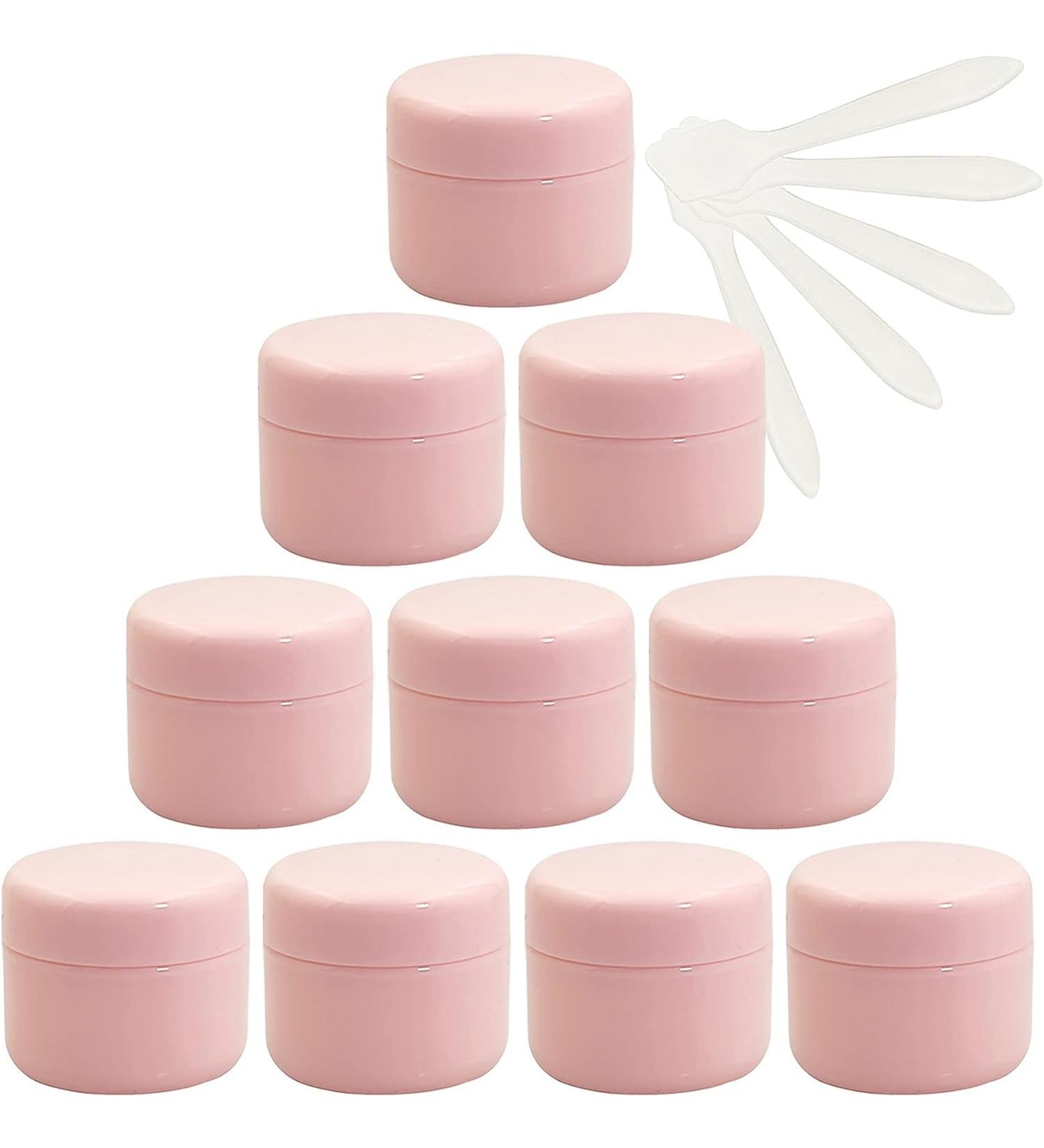 empty jars with lids cosmetic jar B0CL9K7SRC12 PC Empty 50ml Pink Plastic Cosmetic Jars with Screw Lid 50g Small Pot with Inner Linner for Cosmetic Travel Gel Lip Balm + 5X Spatula (Color : Roze S ( - Buy Online on GoSupps.com