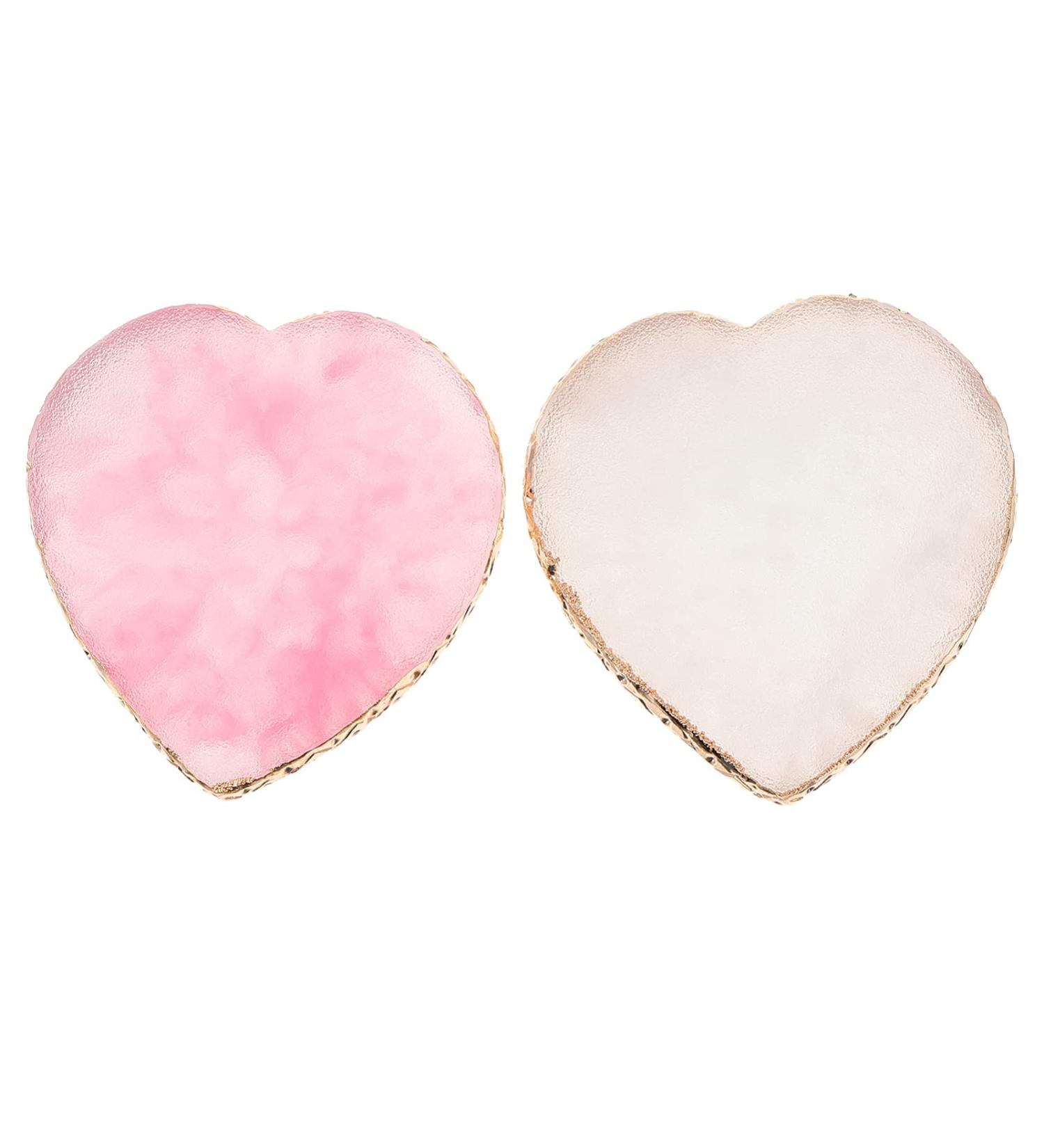 Minkissy 2PCs Resin Mixing Palette - Heart Shaped Nail Art & DIY Color Mixing Tray for Gel Polish & Crafts - Buy Online on GoSupps.com