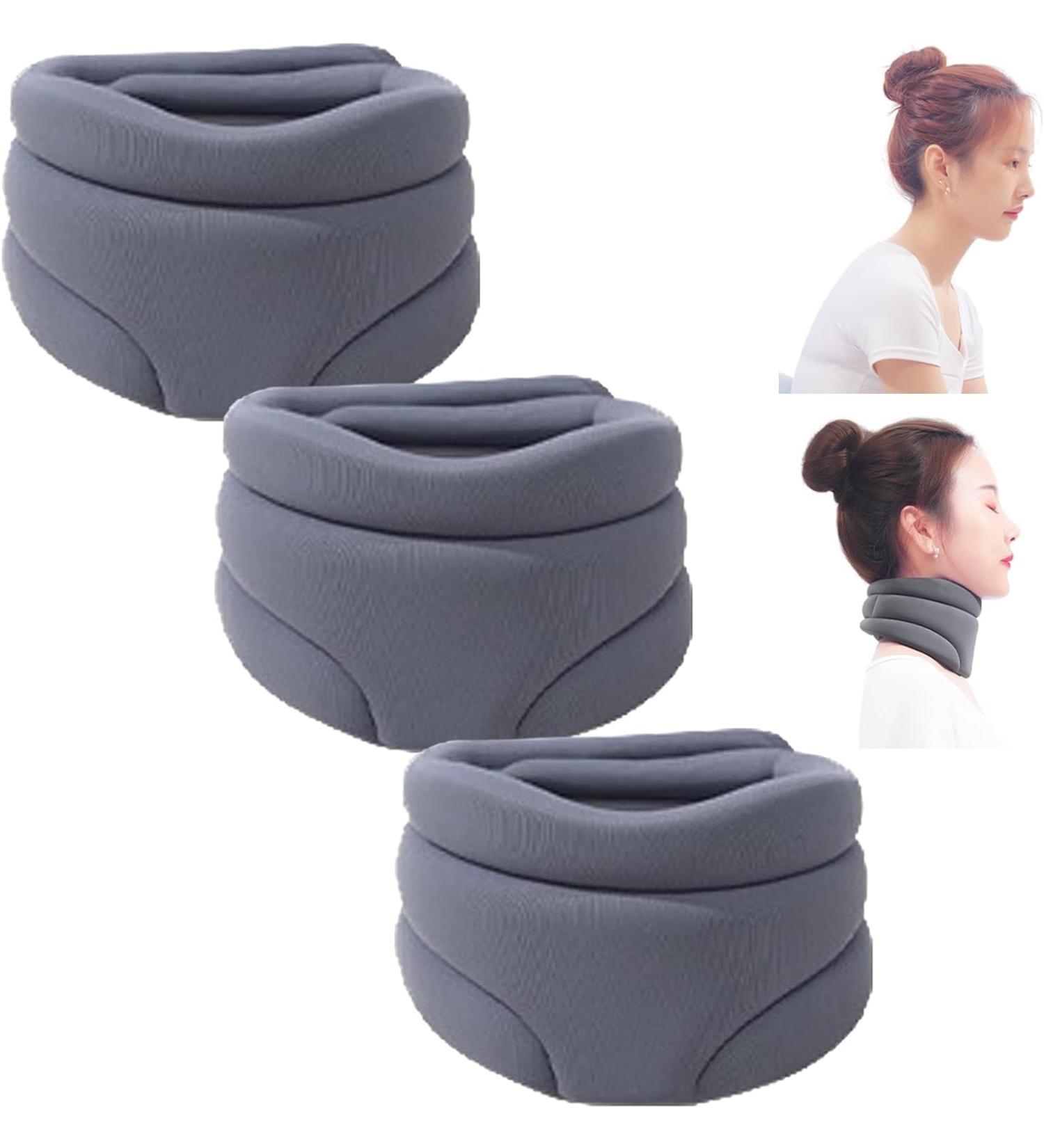 Soft Foam Neck Brace Universal Cervical Collar Neck Brace for Neck Pain Relief Adjustable Neck Support Brace for Sleeping Wraps Keep Vertebrae Stable and Aligned yl-105023(3*Gray) - Buy Online on GoSupps.com