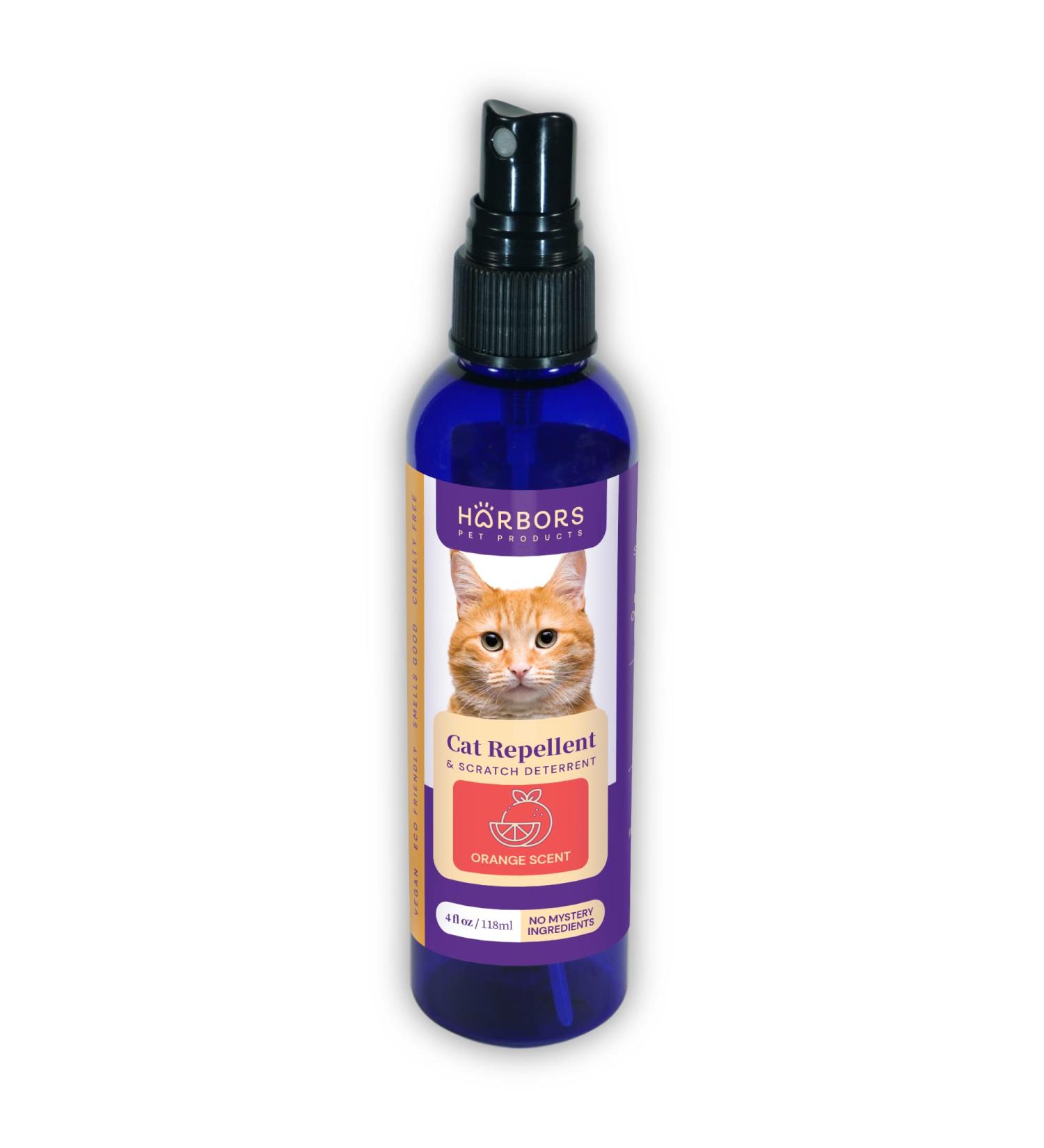 Harbor's Scented Cat Repellent Spray - 4 oz Indoor Training Solution for Furniture and Plants - Orange Scent - Buy Online on GoSupps.com