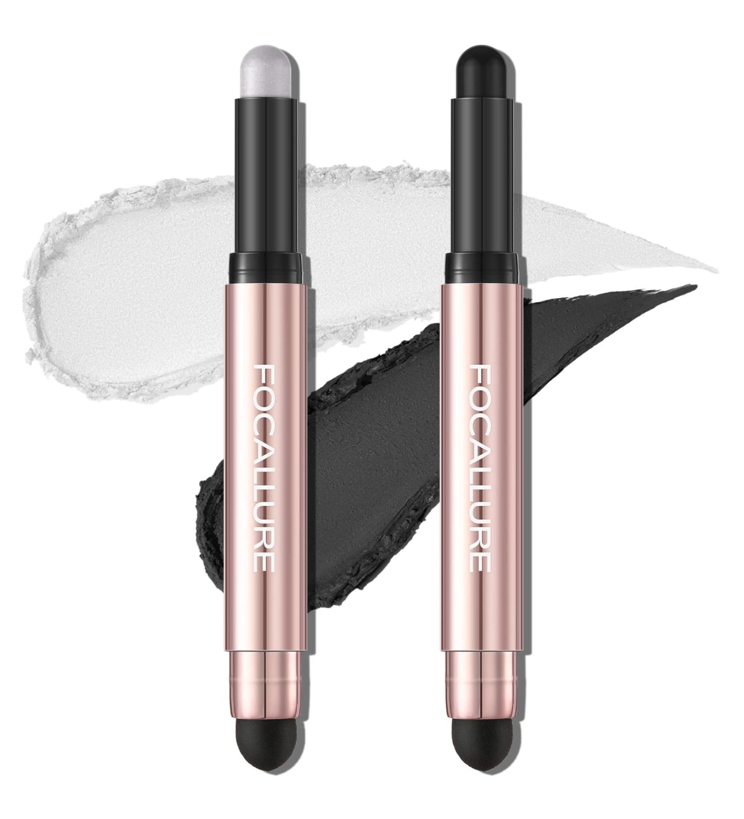 FOCALLURE 2PCS Eyeshadow Stick Set - Shimmer & Matte Cream Pencil Crayon - Buy Online on GoSupps.com
