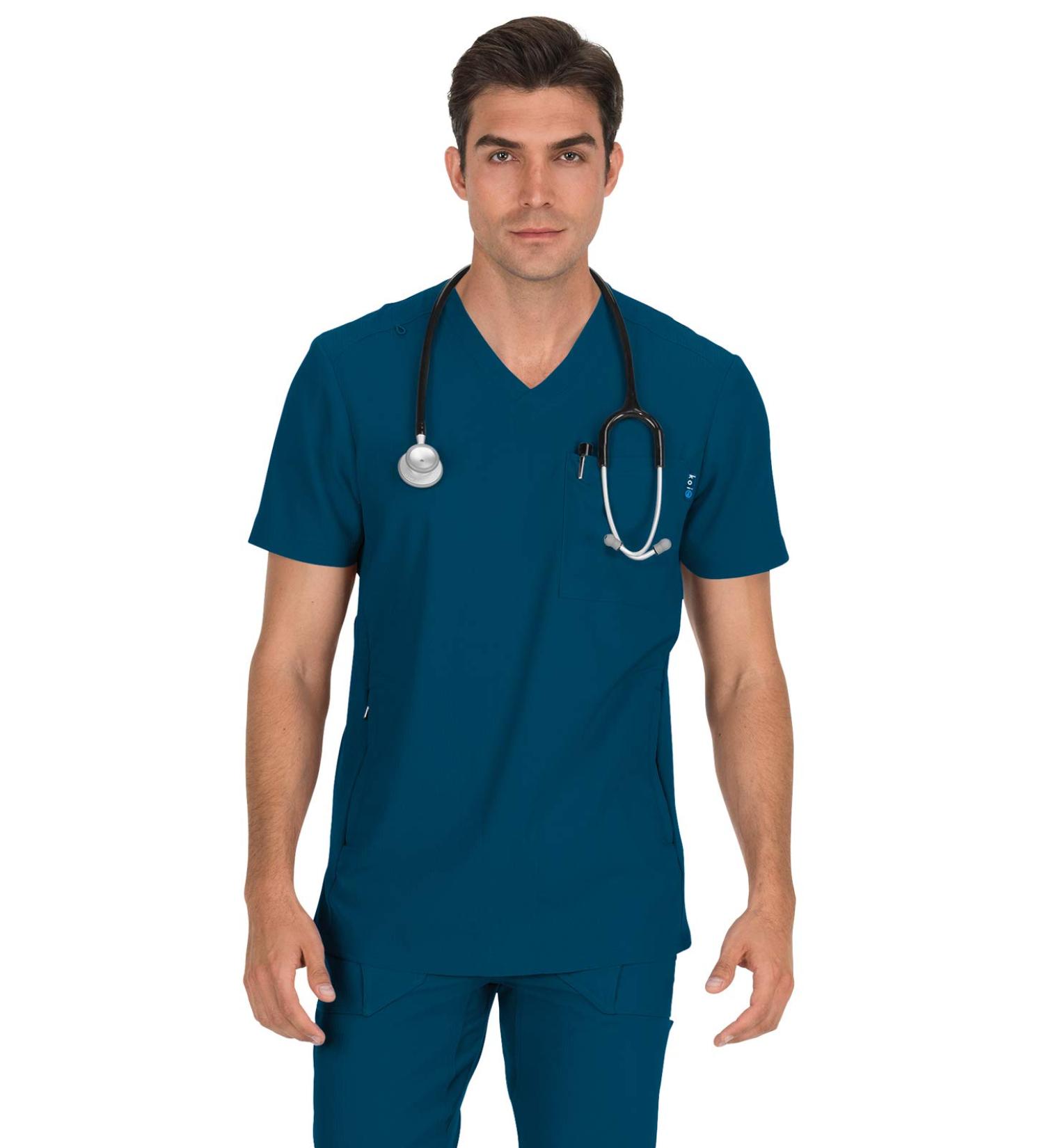 KOI Lite 667 Men's Force Scrub Top 3X-Large Plus - Caribbean | Shop Now - Buy Online on GoSupps.com