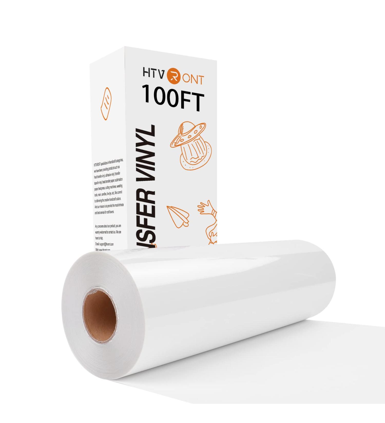 HTVRONT White Heat Transfer Vinyl Roll - 12 x 100ft - Easy to Cut & Weed for DIY Shirts - Cricut & Cameo Compatible - Buy Online on GoSupps.com