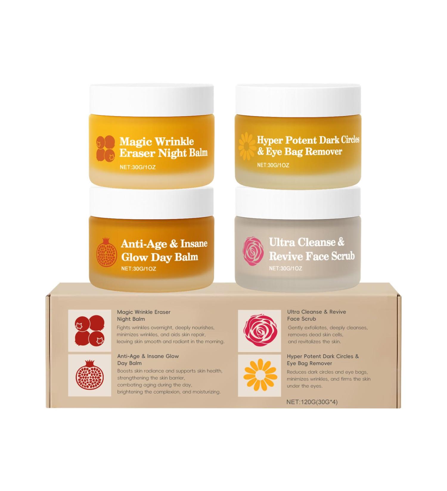 CUPMTZYE Mature Skin Skincare Set for Mature Skin 4-in-1 Hydrating & Nourishing Face Balm with Arctic Botanicals Supports Smooth Healthy & Radiant-Looking Complexion - Buy Online on GoSupps.com