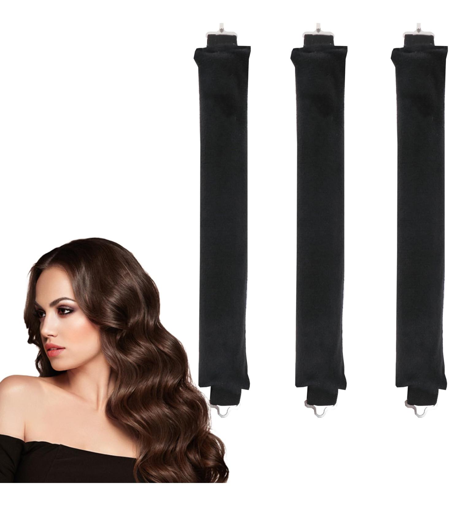 3 PCS non heated curler heatless curlers non heated curler soft velvet overnight non heated curler non heated curler overnight hair dryer wave curler styling hair dryer lazy curler set (black) - Buy Online on GoSupps.com