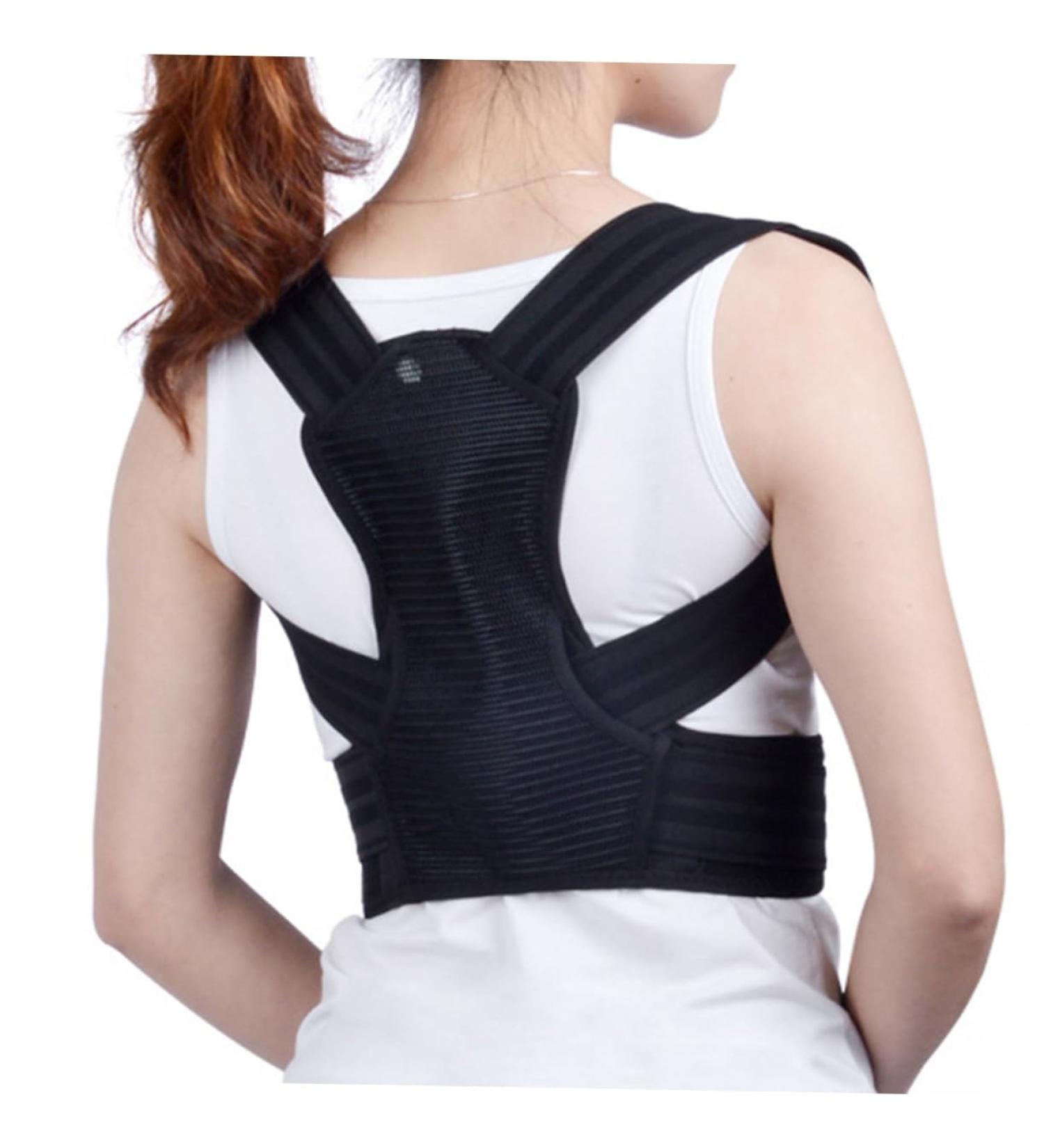 NOLITOY Adult Posture Vest - Adjustable Posture Brace for Upper Back Support (L Black) | Improve Posture & Comfort - Buy Online on GoSupps.com