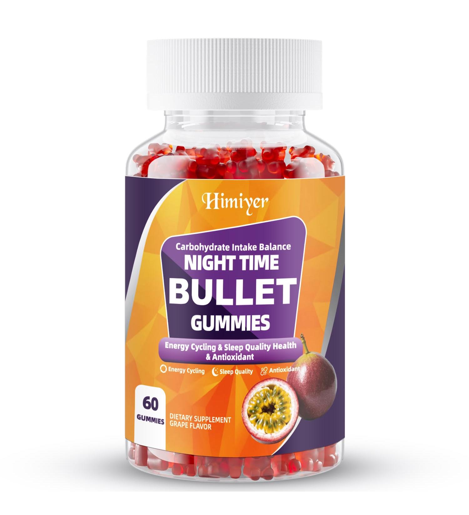 Himiyer Nighttime Gummies with Melatonin L-Theanine & Botanical Extracts Evening Dietary Supplement for Daily Routine Grape Flavor 60 Gummies - Buy Online on GoSupps.com