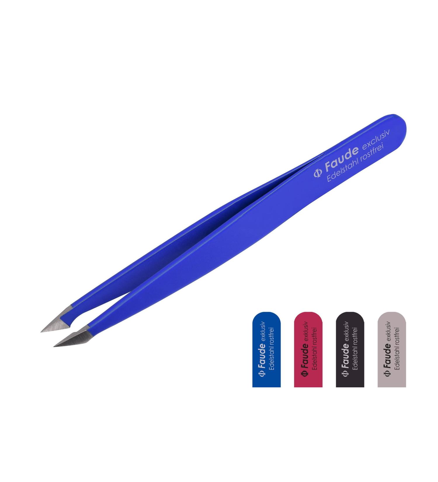 Faude Combination Tweezers - Pointed & Eyebrow Tweezers for Splinters and Ingrown Hairs (Blue) | Precision Grooming Tool - Buy Online on GoSupps.com