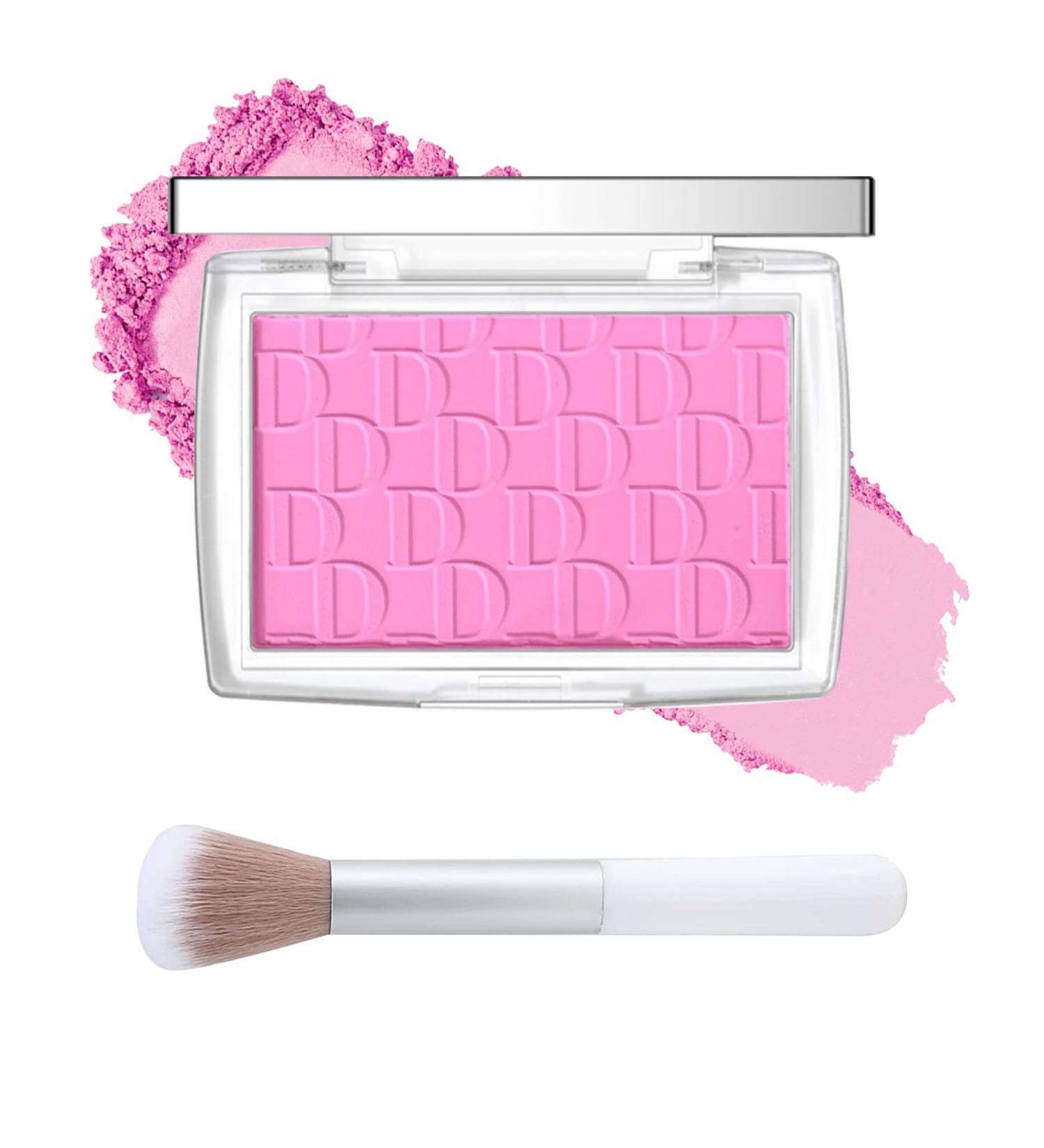 Matte Powder Blush Rosy Glow Face Blush Contour Highlight Makeup Palette High Impact Buildable Color Lightweight & Smooth Finish & Long Lasting Professional Pressed Power Blush for Cheek Pink 001#pink - Buy Online on GoSupps.com