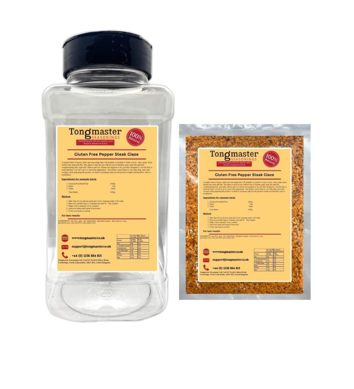 Gluten Free Pepper Steak - Coater/Rub - 600g - Shaker Jar