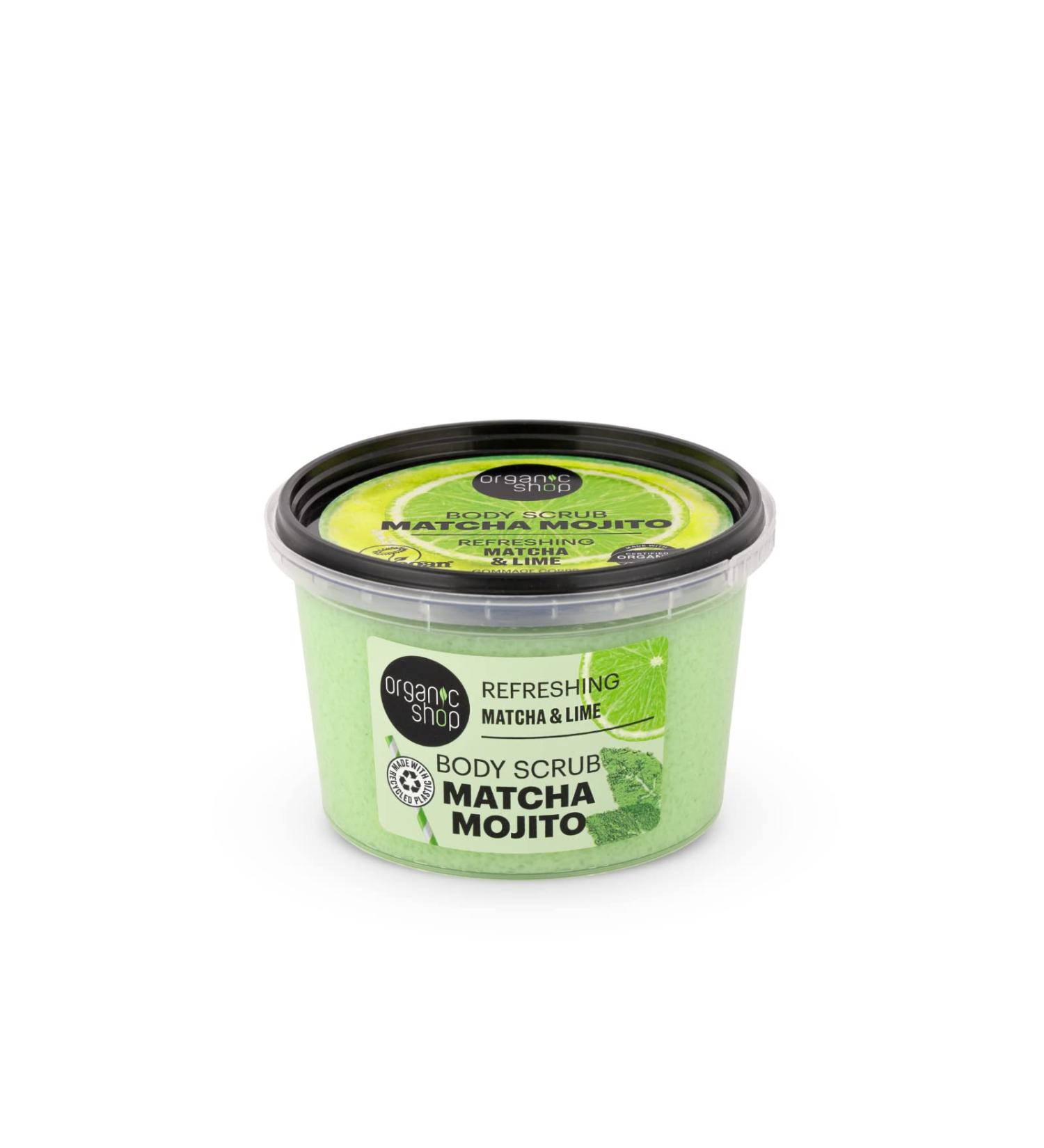 Organic Shop Refreshing Mojito Body Scrub Matcha & Lime (250ml) Matcha & Lime 250 g (Pack of 1) - Buy Online on GoSupps.com