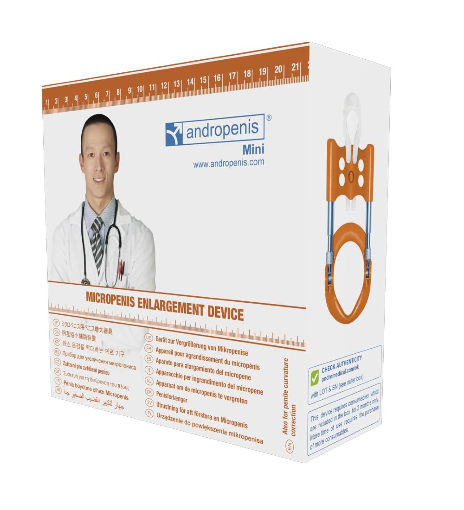 Andropenis Mini Penis Extender for Penile Enlargement. Micropenis Enlarger with medical backup and clinical studies. Reliable and Safe Therapy. - Buy Online on GoSupps.com