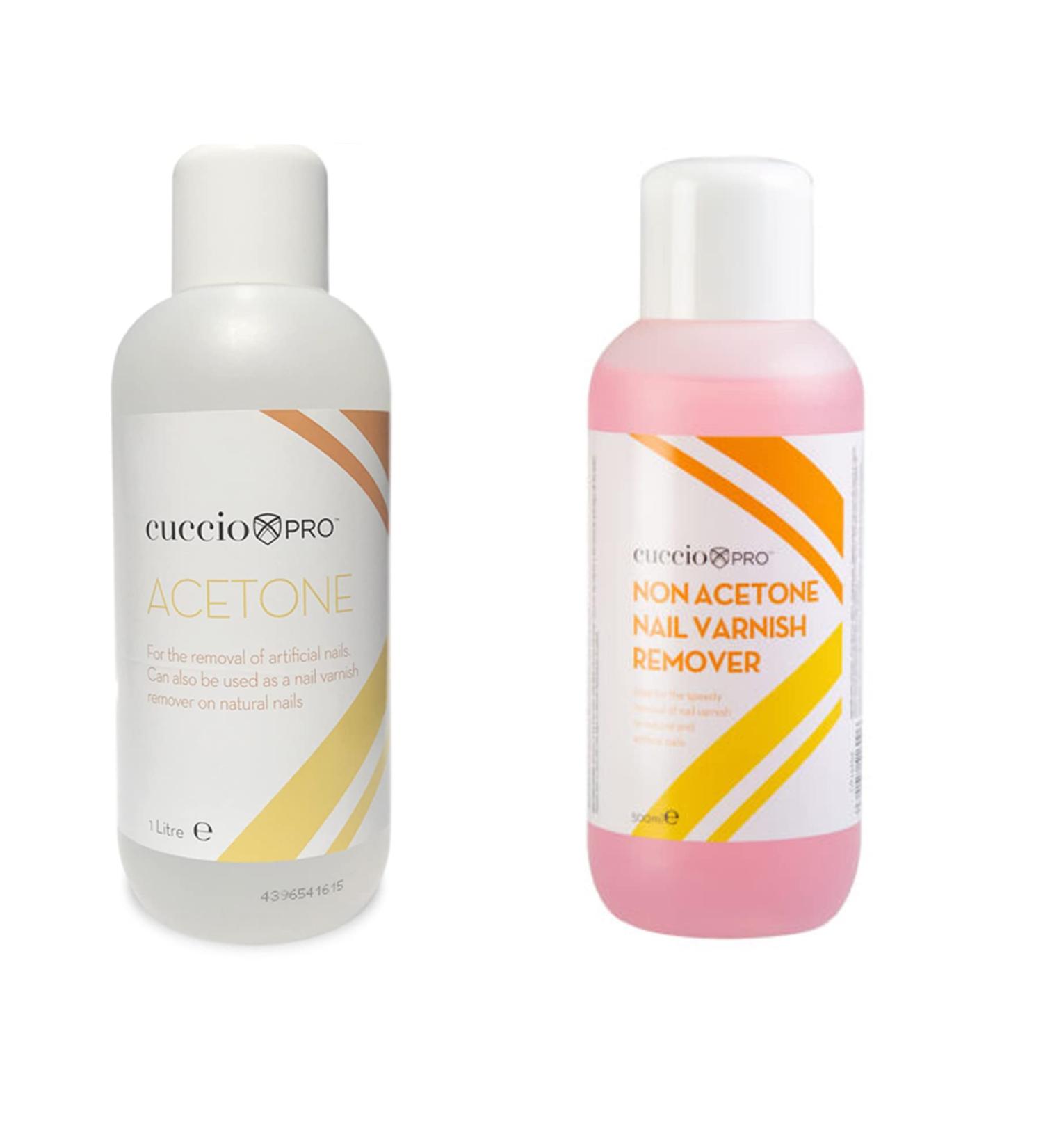 Cuccio 500ml Acetone & 500ml Nail Polish Remover Kit White - Buy Online on GoSupps.com