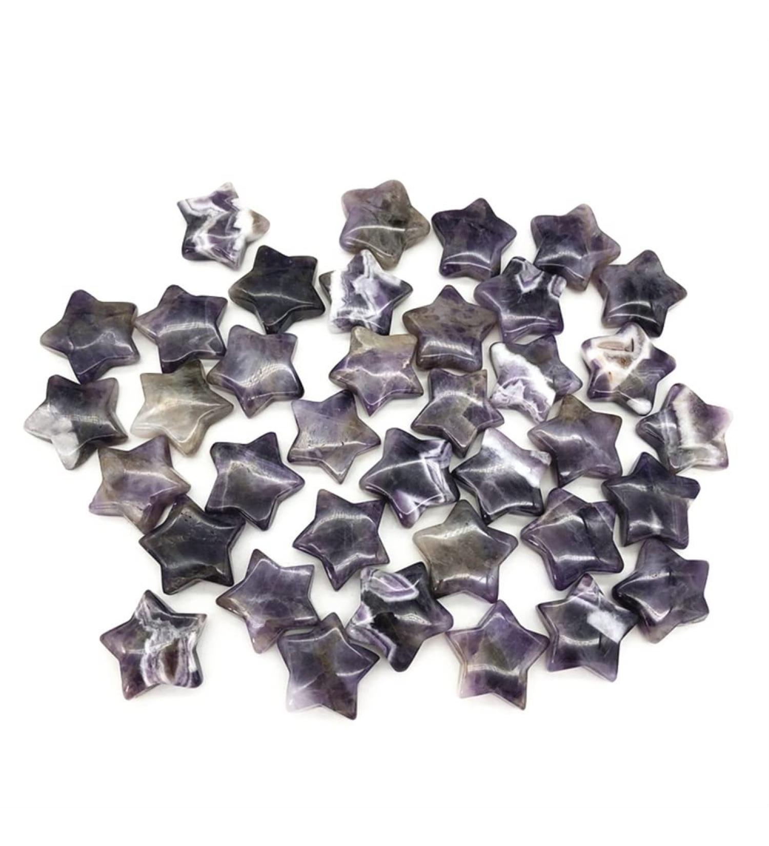 1 Pack 30mm Natural Fantasy Amethyst Gemstone Stars Suitable for Furniture Decoration Crystals Chakra Reiki Balancing - Buy Online on GoSupps.com