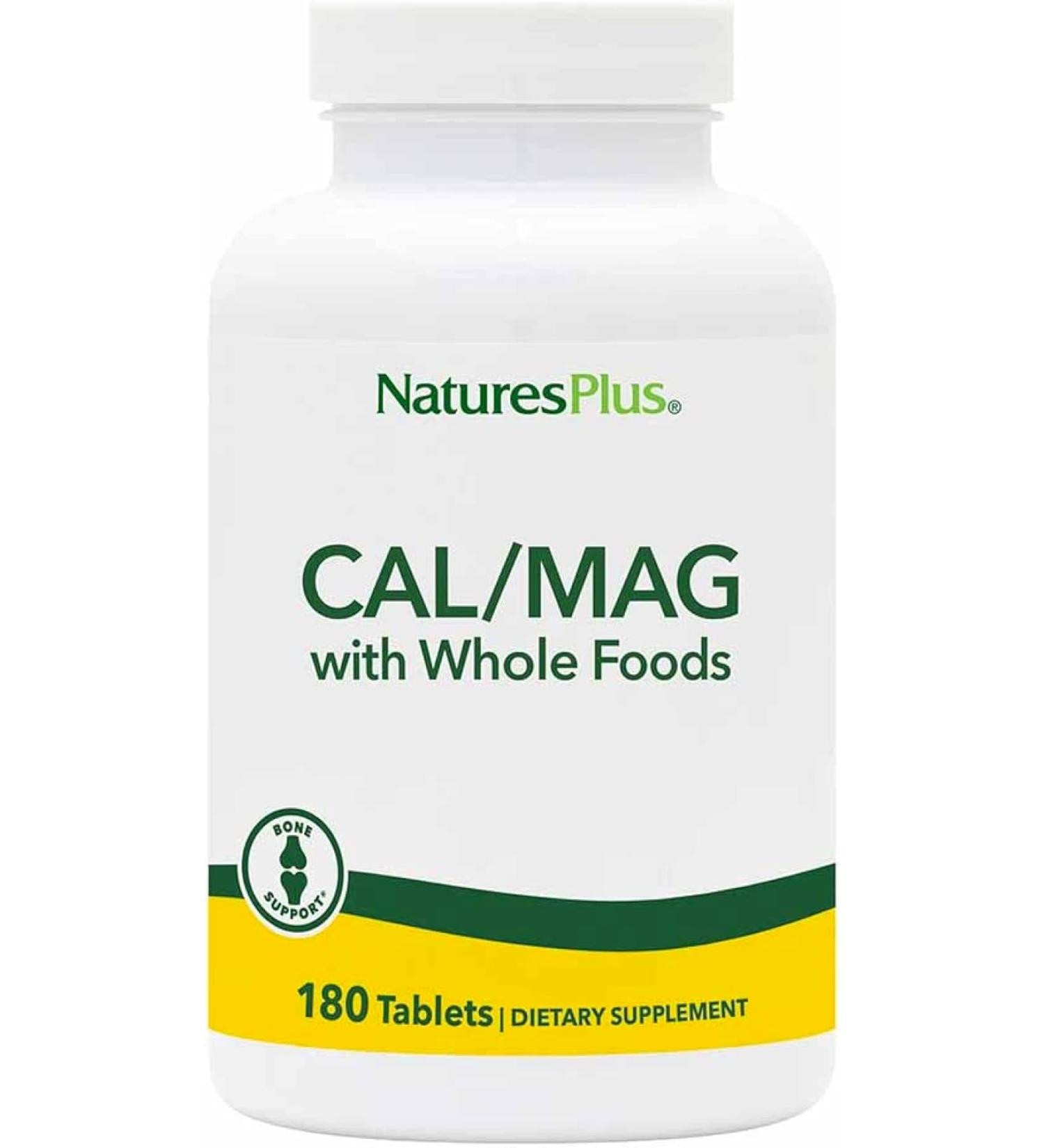 Nature's Plus CalMag Caps - 180 Vegetarian Capsules for Bone Health - Buy Online on GoSupps.com
