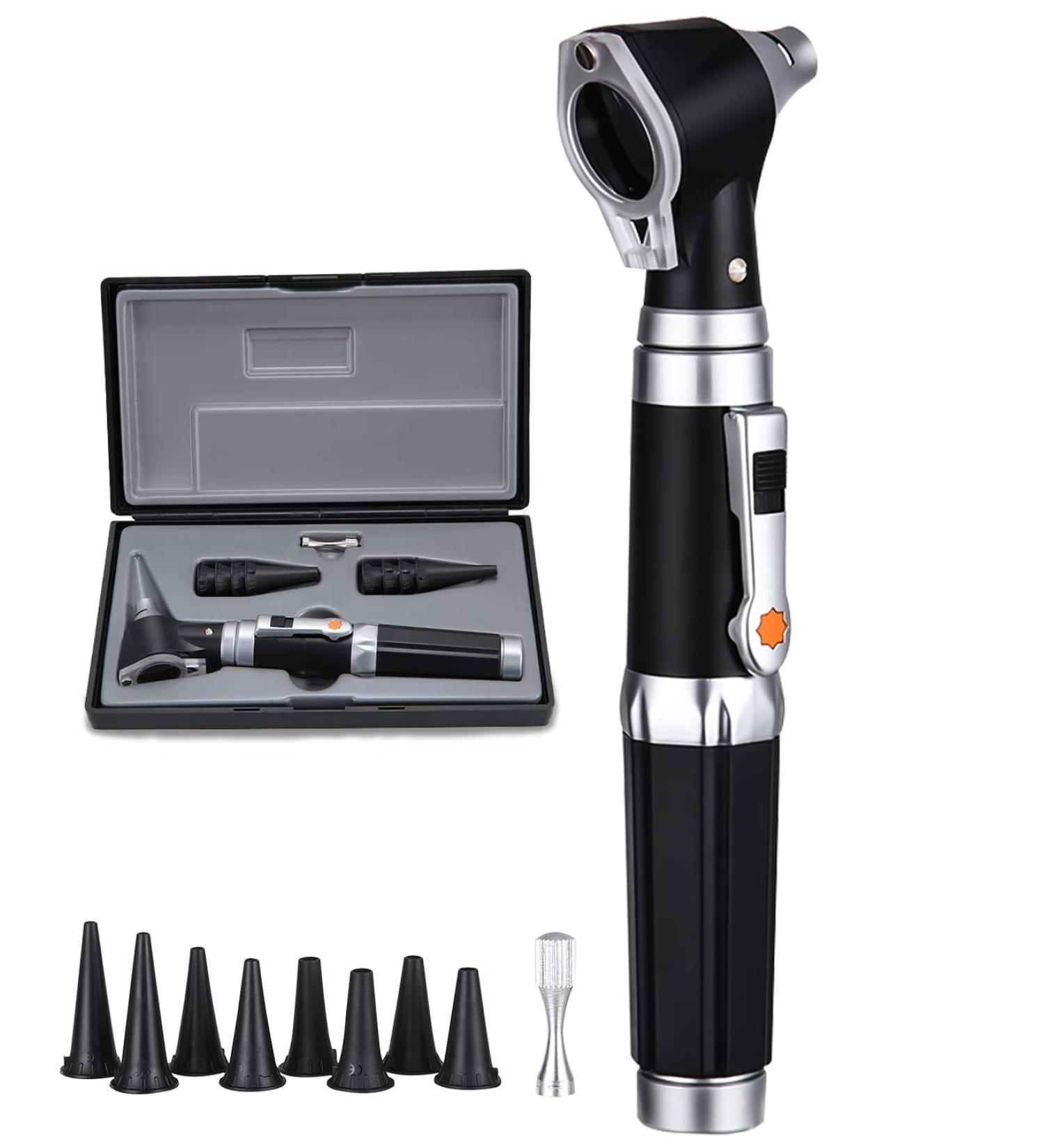 Fiabgum Otoscope Set with Light & 4 Speculum Tips - Perfect Father's Day Gift for Adults Children & Pets - 3-Fold Enlargement & Hard Plastic Case - International Shipping Available - Buy Online on GoSupps.com