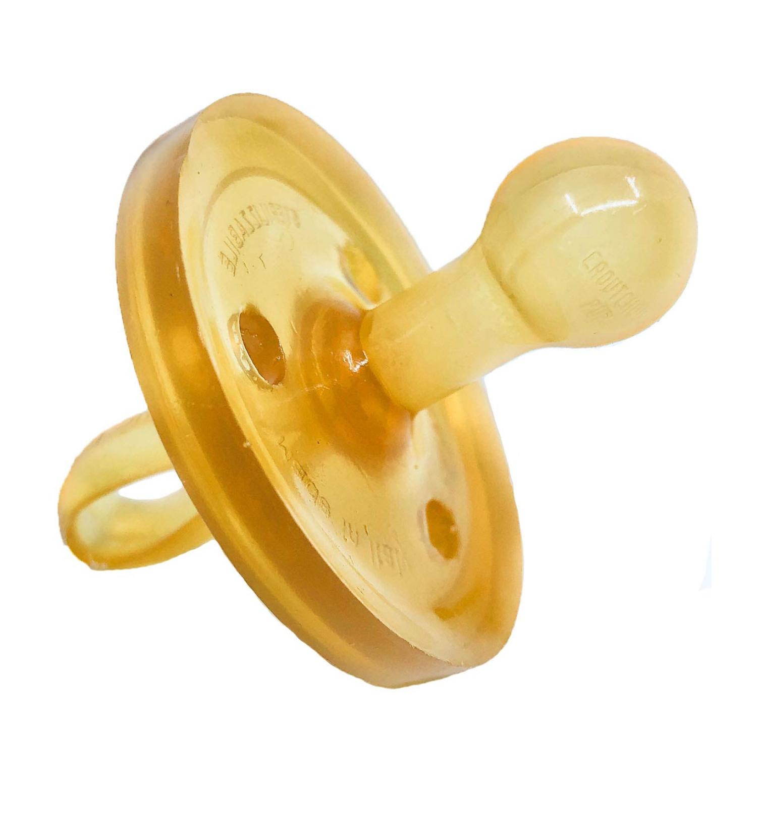 Natural Rubber Baby Pacifier - Rounded/Cherry - Medium (6-12 mos) - Handcrafted in Italy - Buy Online on GoSupps.com