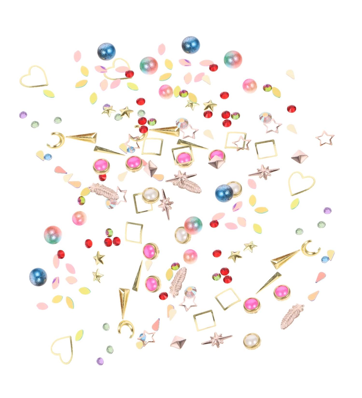 POPETPOP 9 Boxes Nail Art Accessories Art Supplies Rhinestones Nail Art Rivet Assorted Nail Art Jewelry Nail Art Studs Jewels Nail Decorations for Nail Art Plastic 3D Pearl Golden Nails - Buy Online on GoSupps.com