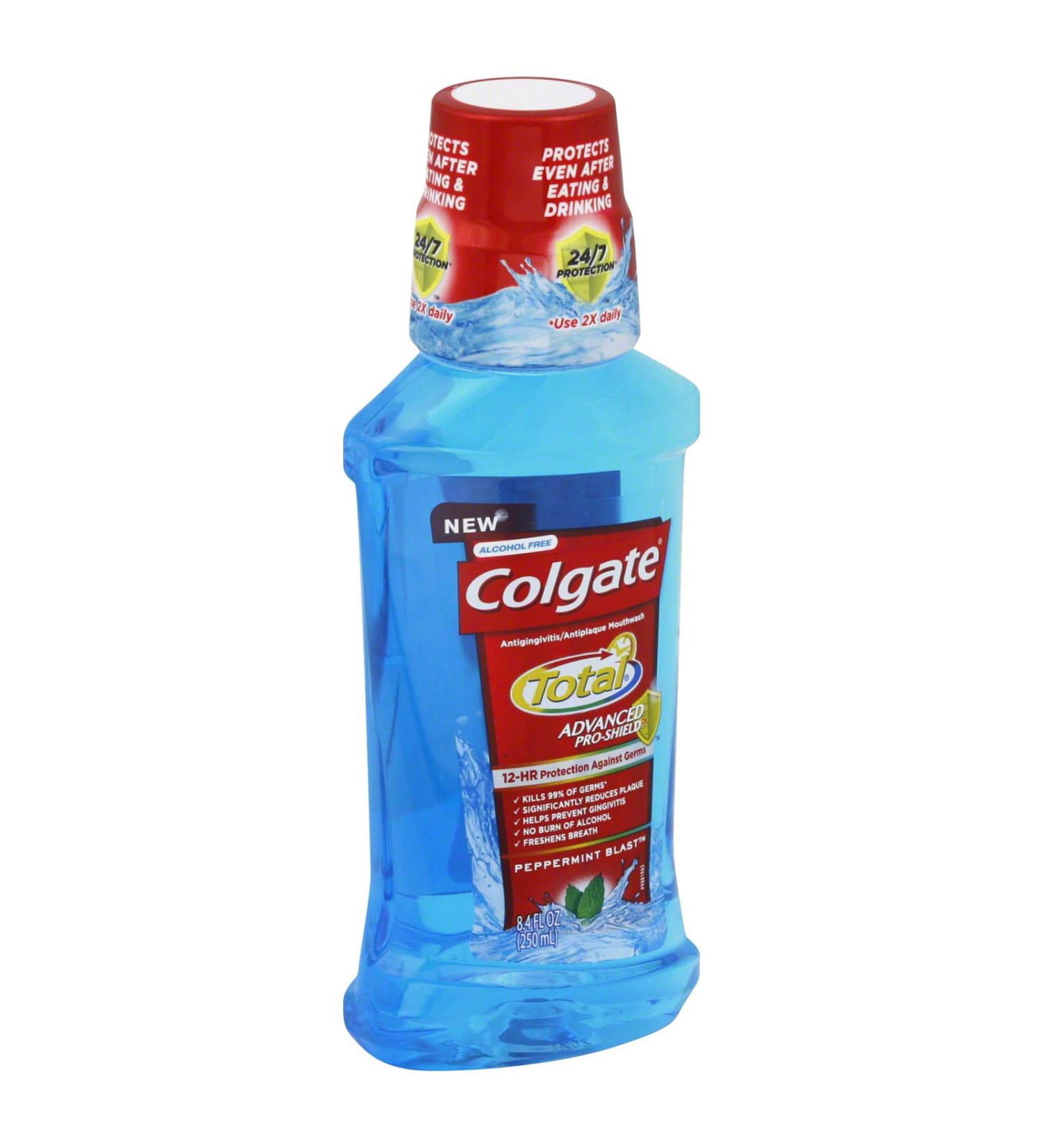 Colgate Total Advanced Pro-Shield Mouthwash Peppermint Blast 8.4 oz (Pack of 2)