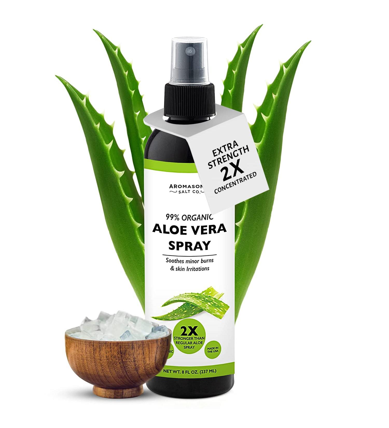 Aromasong Organic Aloe Vera After Sun Spray - 2X Concentrated Aloe for Sunburn Relief | 8oz After Sun Care - Buy Online on GoSupps.com