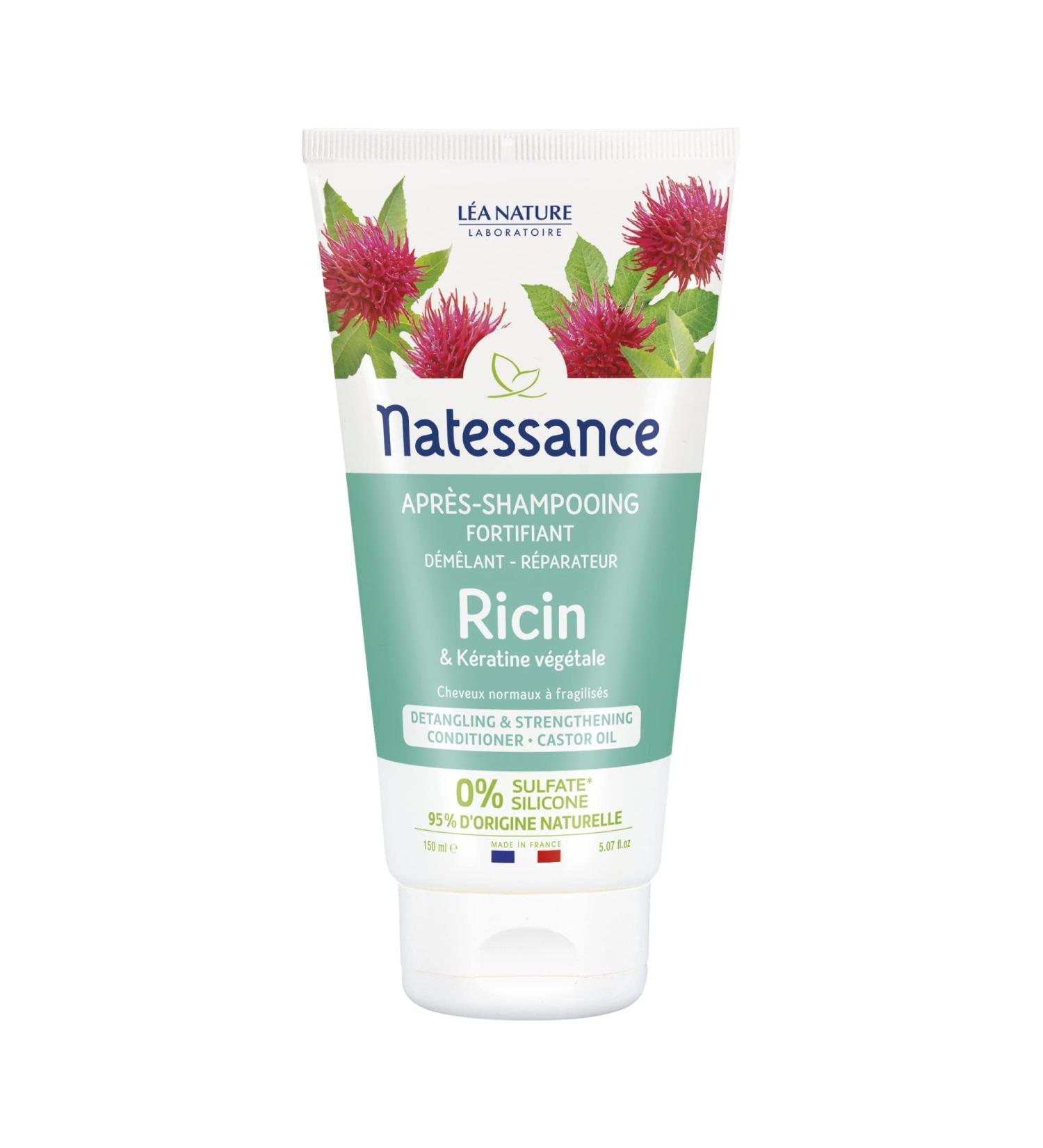 Natessance Capillaire Conditioner with castor oil and vegetable keratin 150 ml