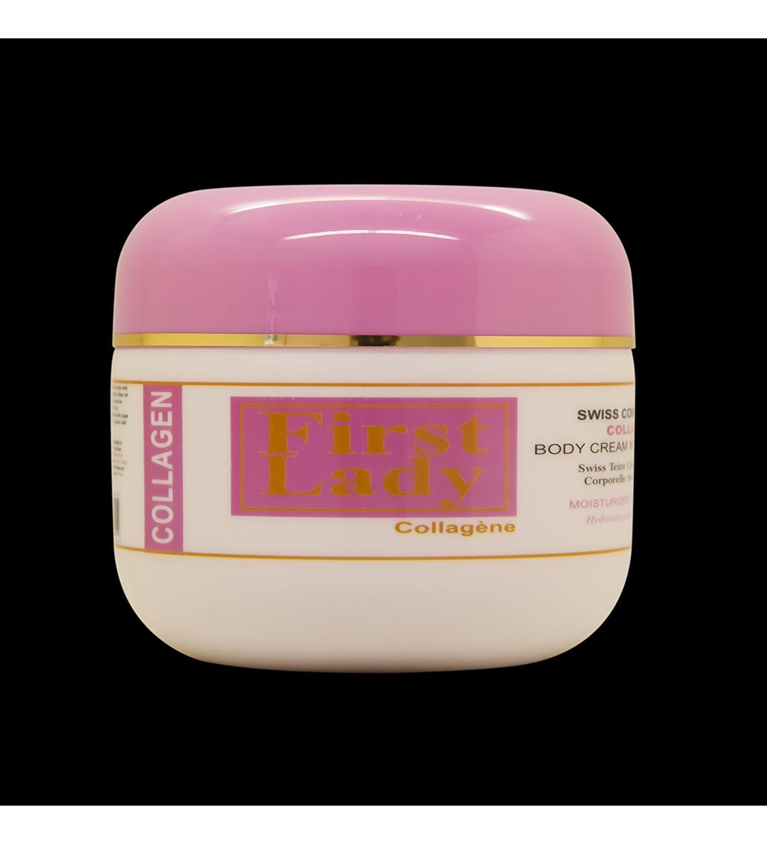 First Lady Swiss Complexion Collagen Body Cream with Vitamin E 500ml - Elastin Wrinkle Anti Age For Face and Body