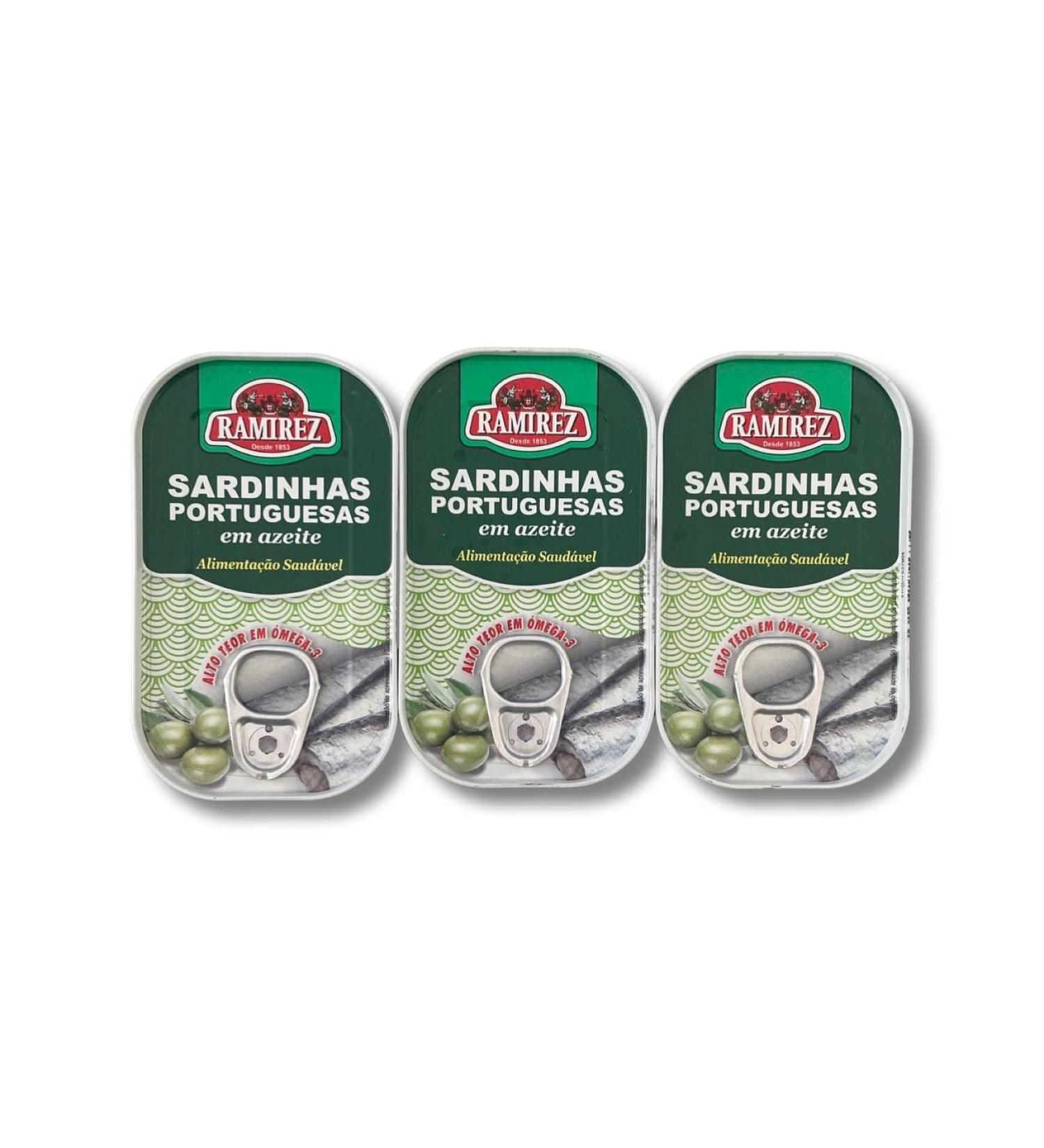 Portuguese Sardines In Olive Oil - 3 x 125 g - Ramirez - Portugal - Buy Online on GoSupps.com