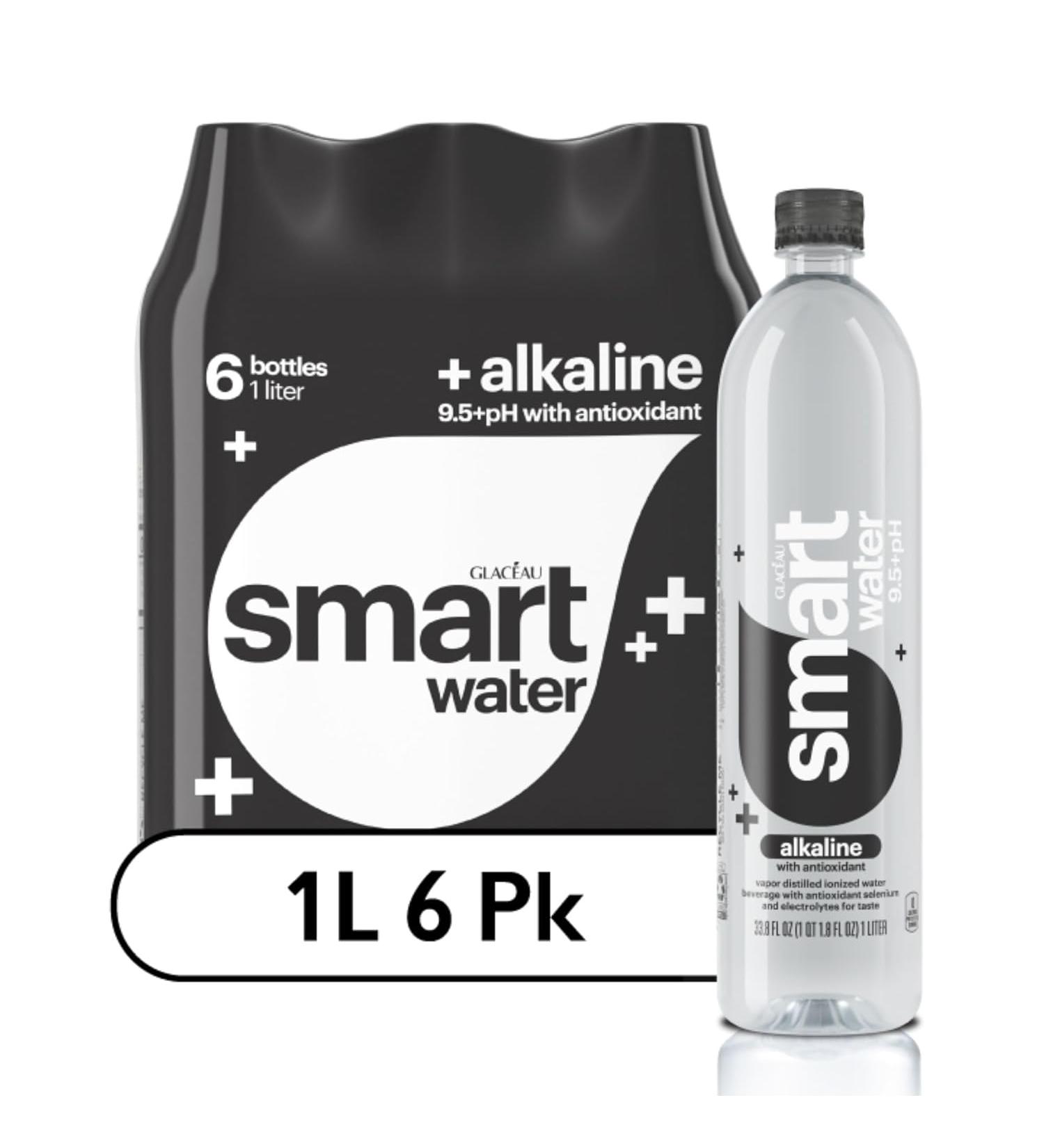 Smartwater alkaline with antioxidant - 1Liter - Pack Of 6 - Buy Online on GoSupps.com