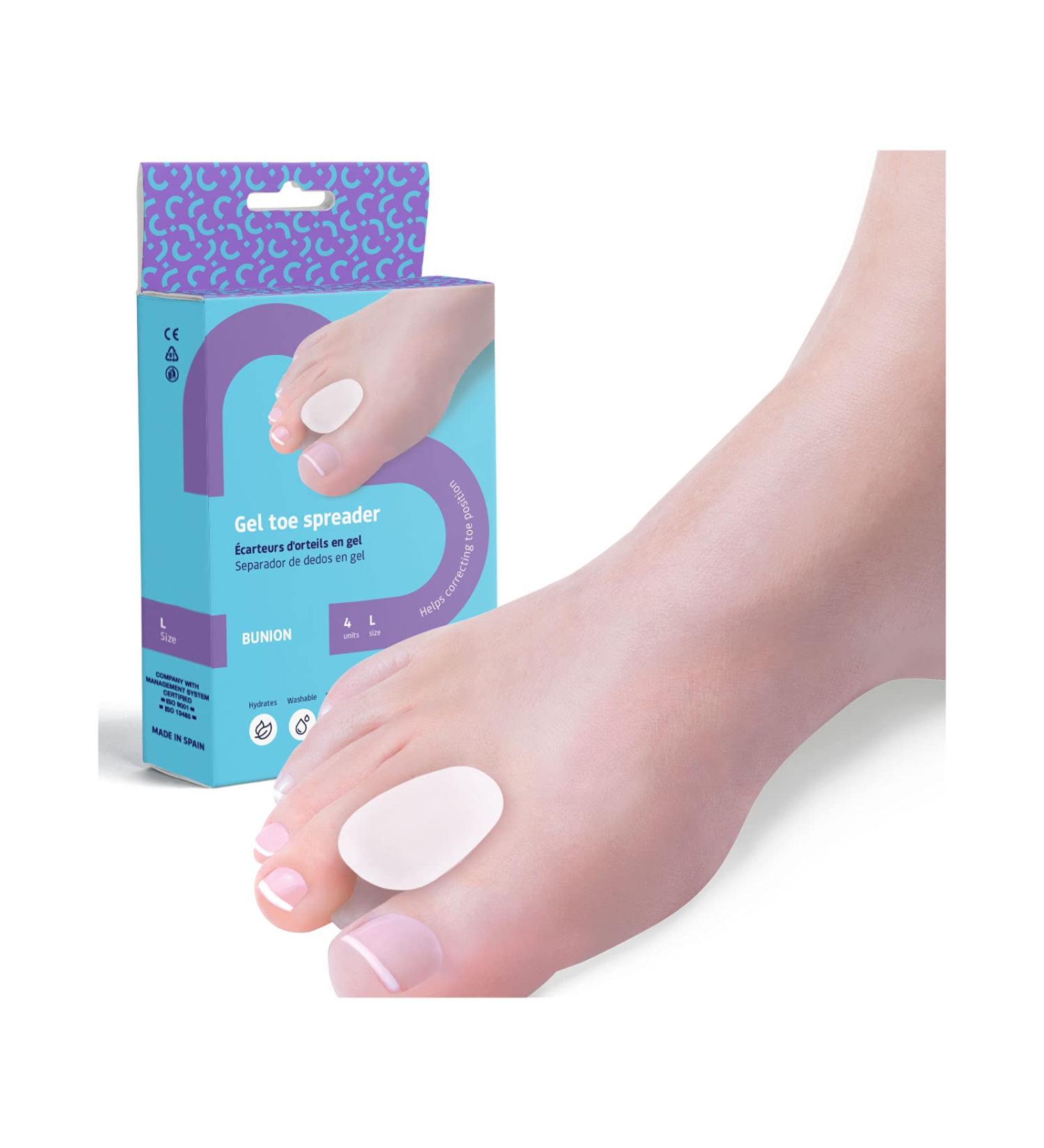 Feet BCN Gel Toe Separator - Corrects Overlapping Toes Size L - 4 Units for Optimal Comfort - Buy Online on GoSupps.com
